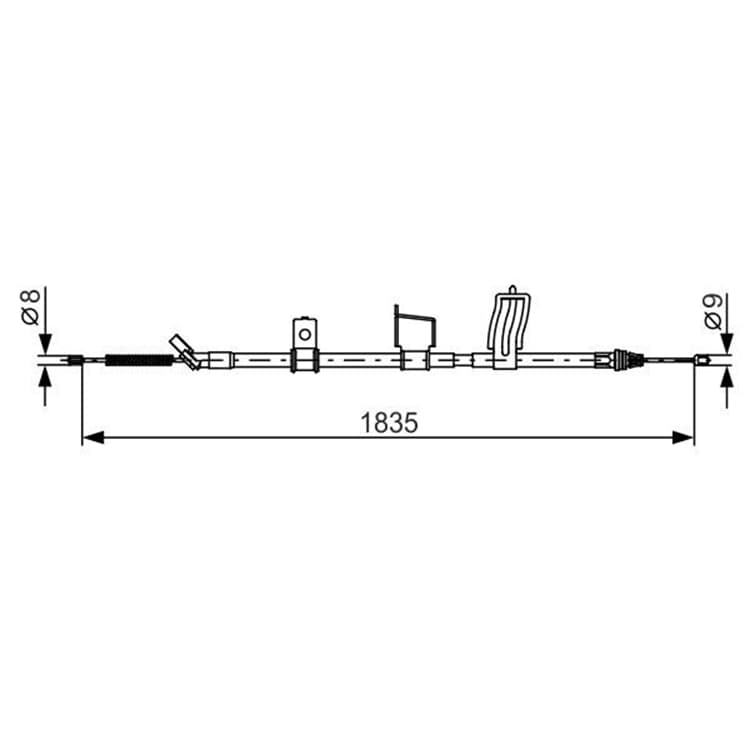 Bosch Handbremsseil hinten rechts Nissan Qashqai von BOSCH