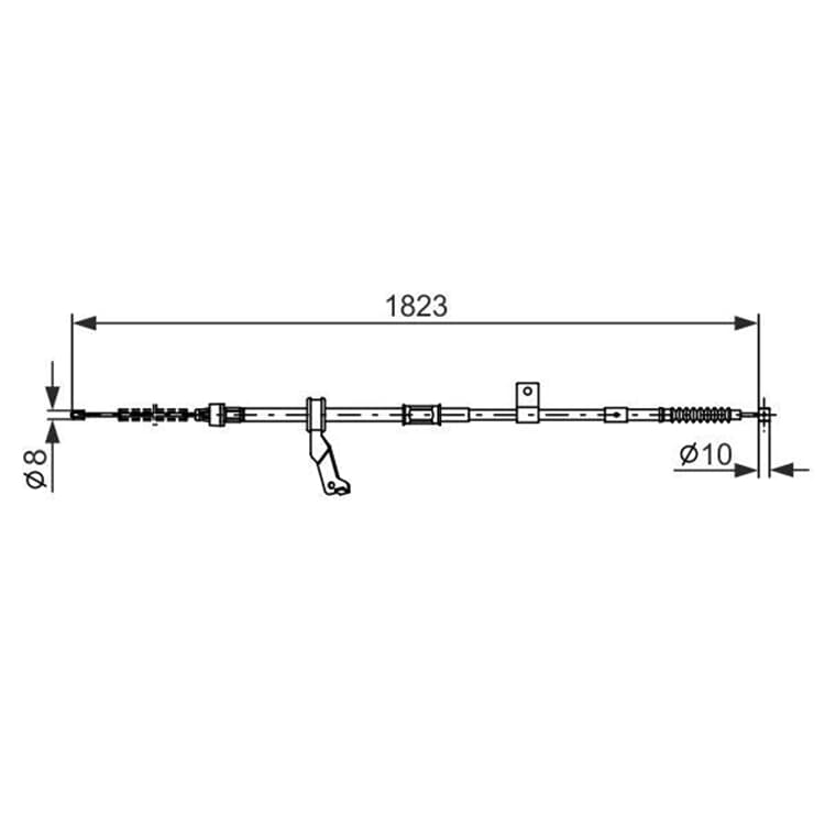 Bosch Handbremsseil hinten rechts Toyota Avensis von BOSCH