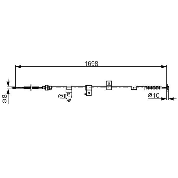 Bosch Handbremsseil hinten rechts Toyota Corolla Iq von BOSCH