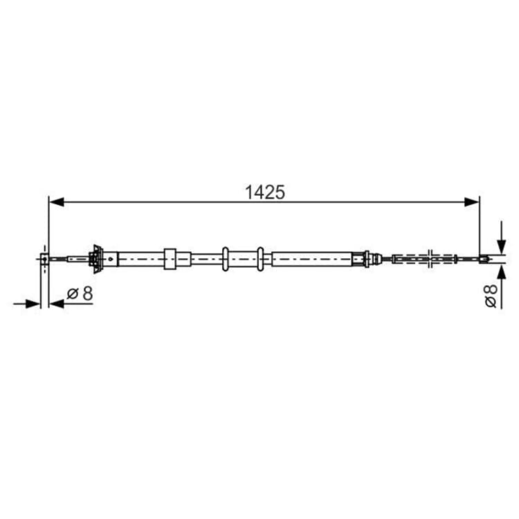 Bosch Handbremsseil links Fiat 500 Panda von BOSCH