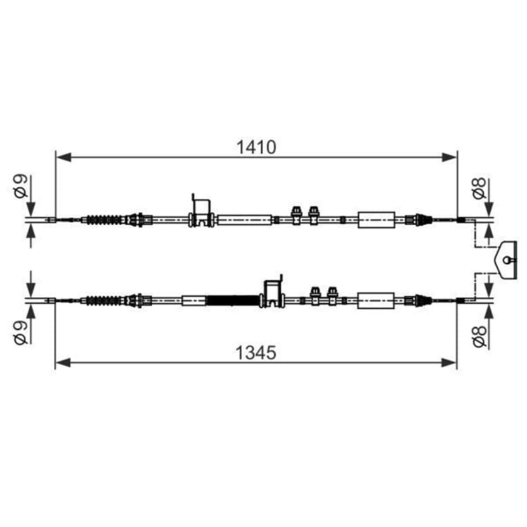 Bosch Handbremsseil mitte Ford Ecosport von BOSCH