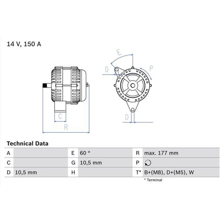 Bosch Lichtmaschine John Deere Series 6020 Mercedes Atego Econic von BOSCH