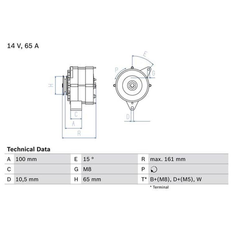 Bosch Lichtmaschine Seat Toledo 1 VW Goilf 2 Jetta 2 Passat Polo T4 von BOSCH