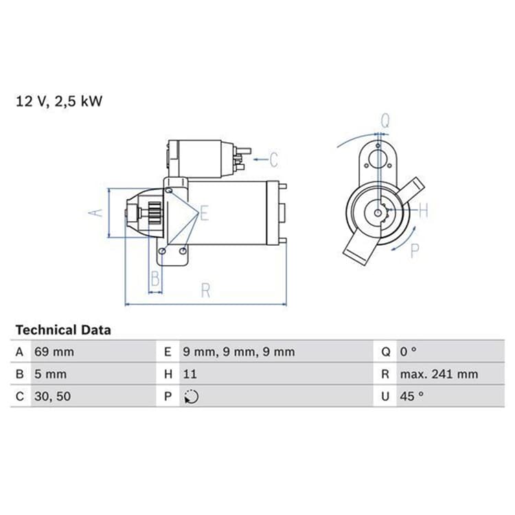 Bosch Starter BMW 1er 2er 3er 4er 5er 6er 7er X1 X3 X4 X5 von BOSCH