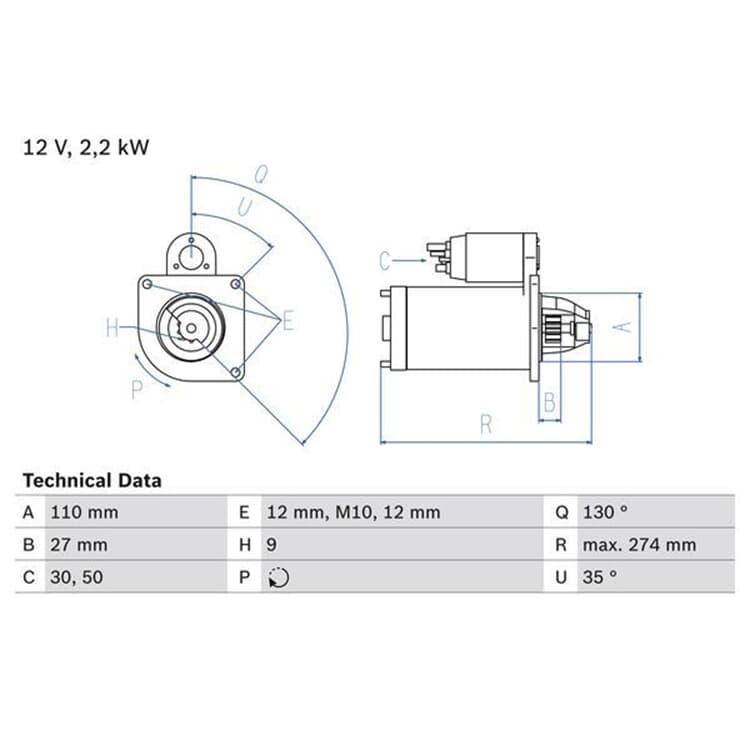 Bosch Starter Iveco Daily von BOSCH