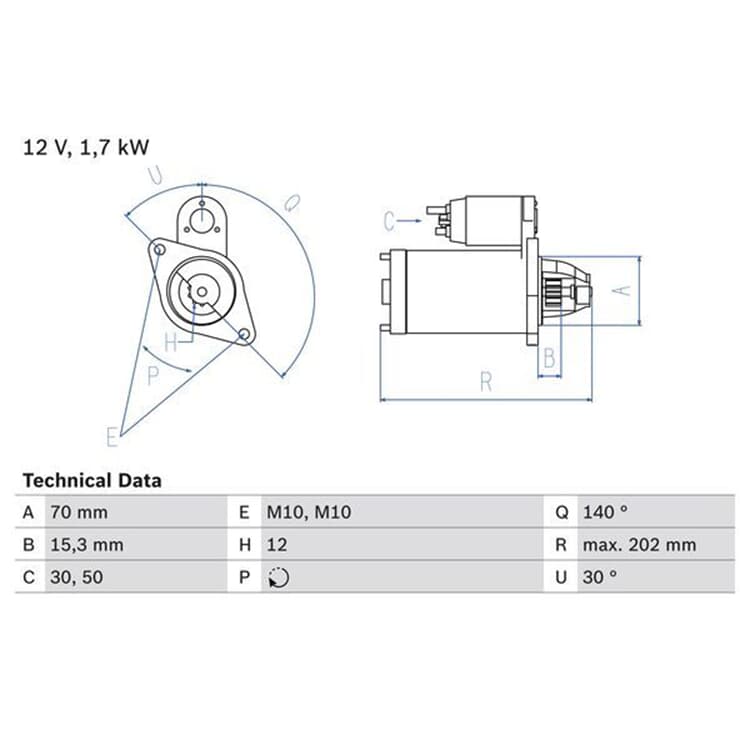 Bosch Starter Mercedes von BOSCH