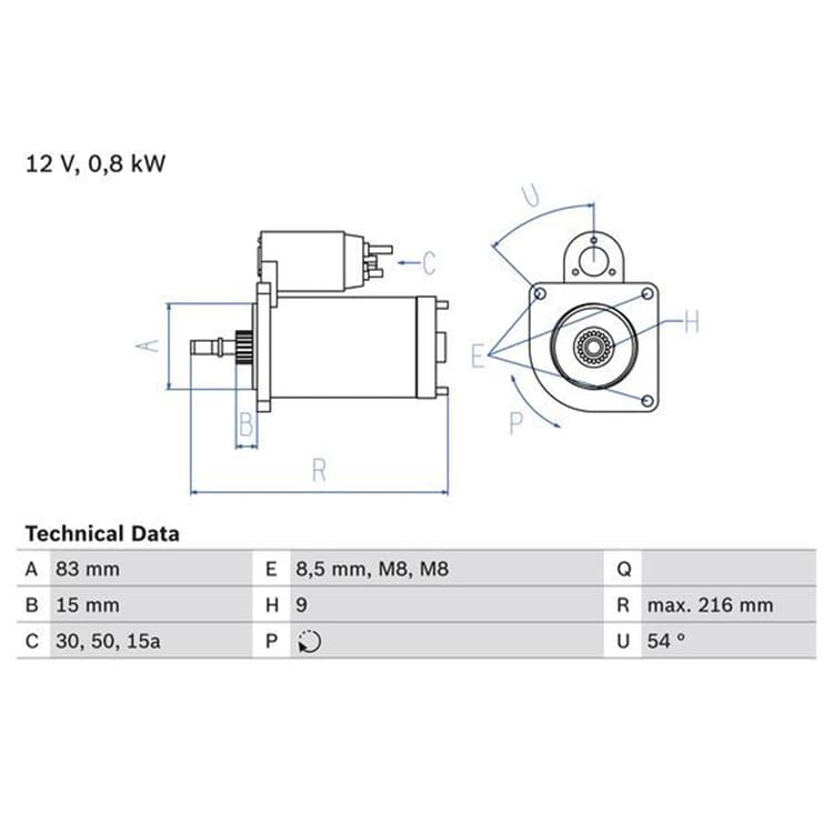 Bosch Starter VW Derby Golf Jetta Polo Scirocco von BOSCH