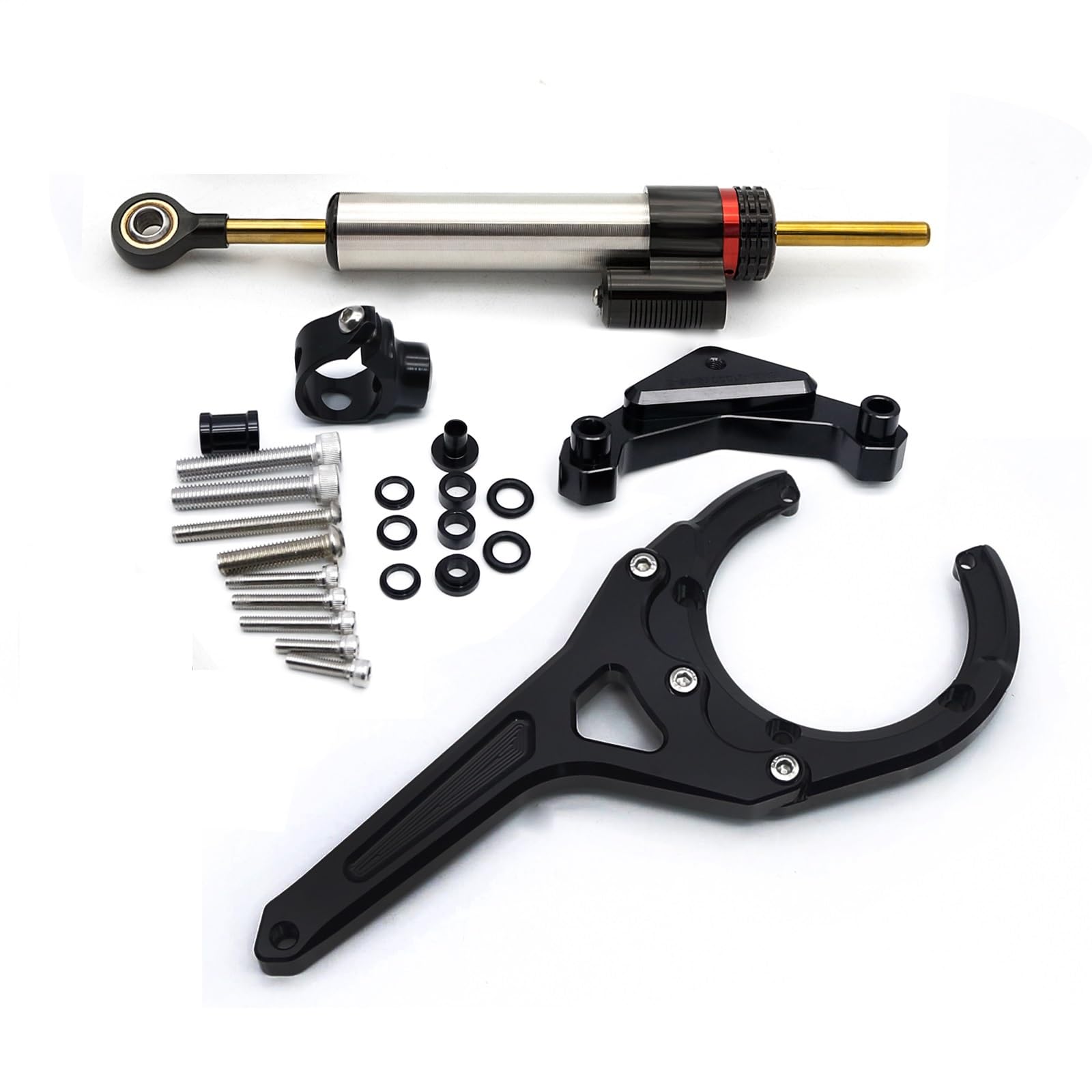 FÜR S┐uzuki GSX-S1000GX+ GSXS1000 GSX S1000 CNC 2024 Lenkungsdämpfer-Stabilisatorhalterungs-Montagesatz Motorrad Lenkungsdämpfer(Damper n Bracket B) von BOSDF