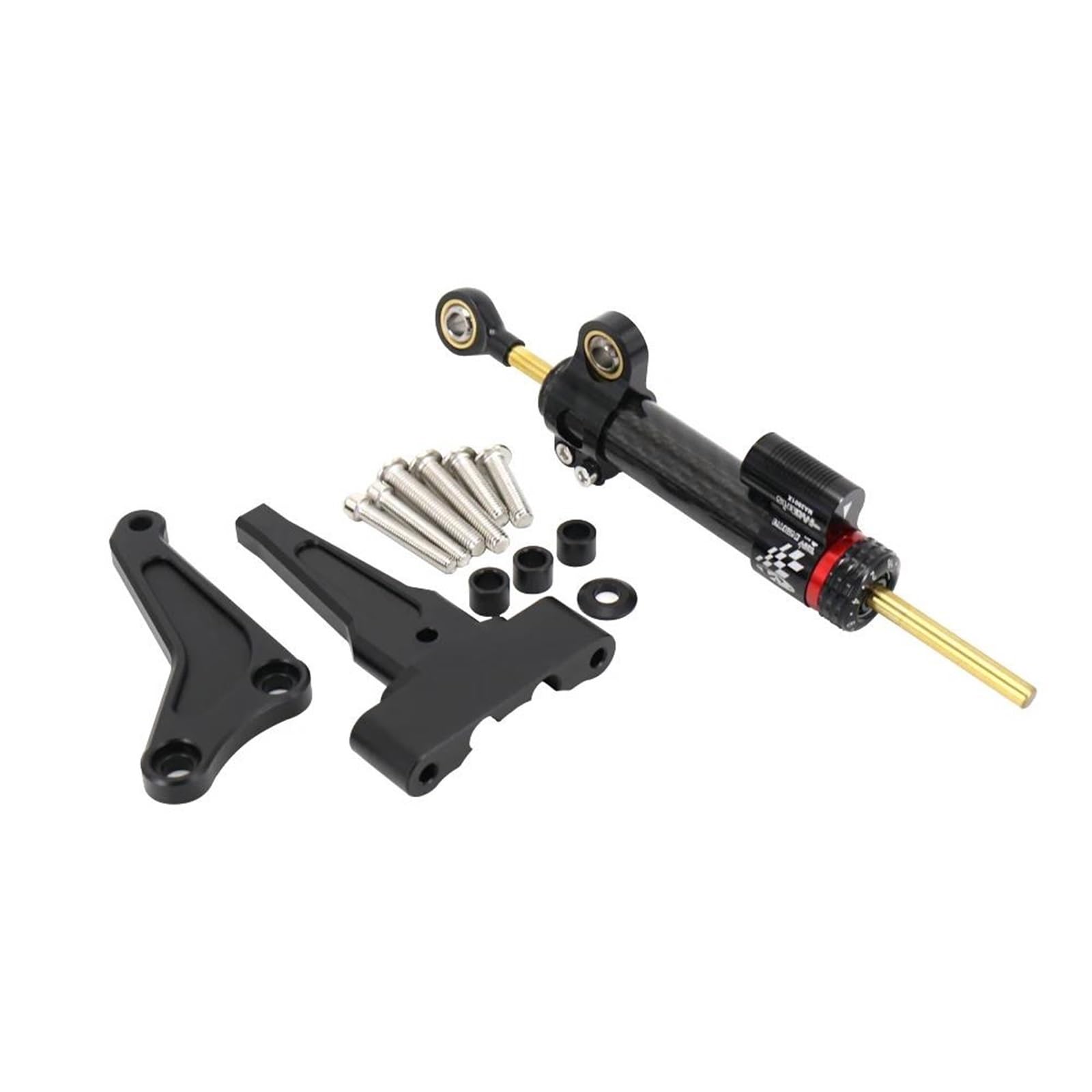 Für 1200RS 1200 rs Lenkungsdämpfer-Stabilisator und Halterungsmontage-Faser-Carbon-Kit für 765RS 765R 765 rs 765 r Motorrad Lenkungsdämpfer(C) von BOSDF