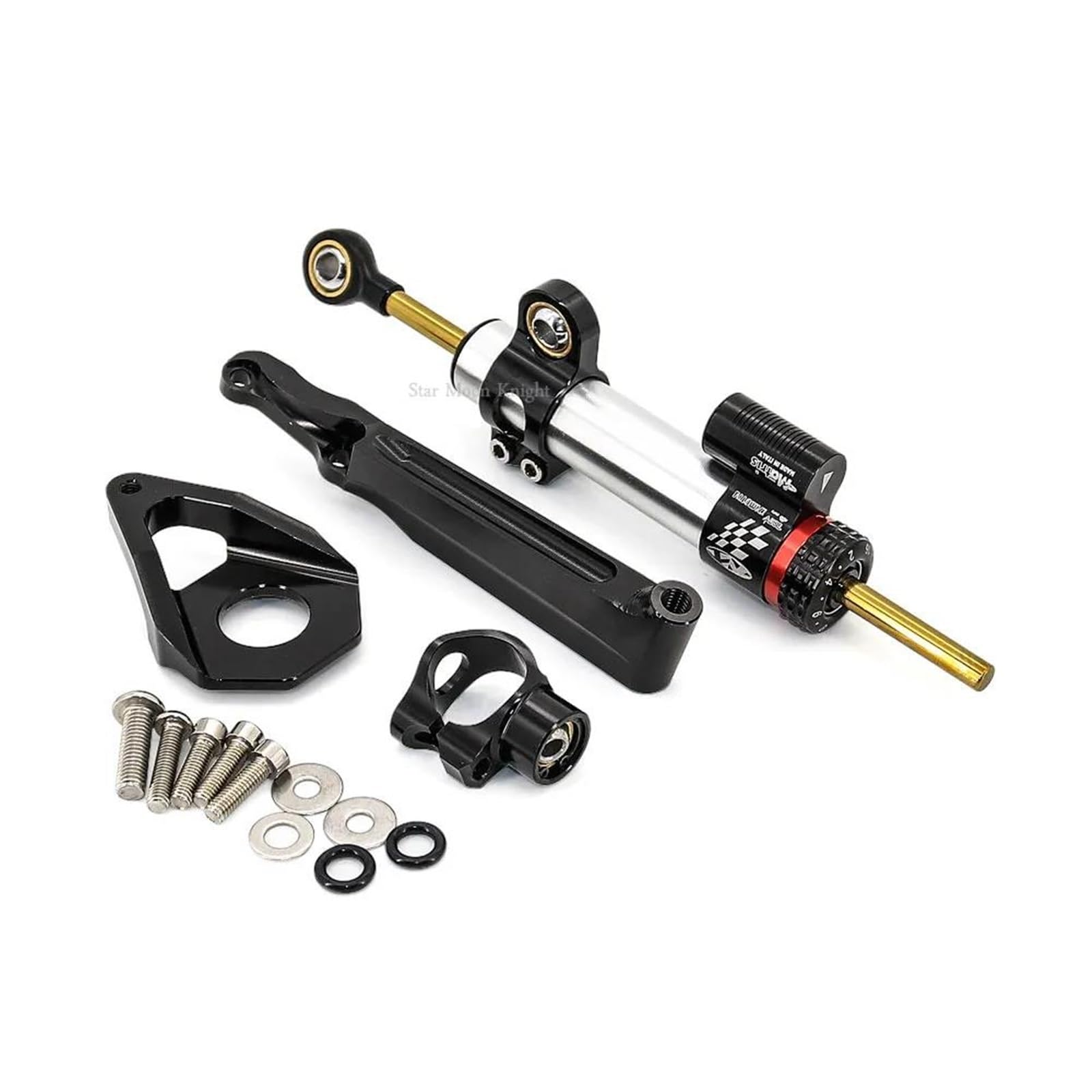 Für H┐ONDA CBR600RR CBR 600RR CBR600 RR 2005 2006 Zubehör Motorrad CNC Lenkungsstabilisator Dämpfer Montagehalterung Kit Motorrad Lenkungsdämpfer(Black) von BOSDF