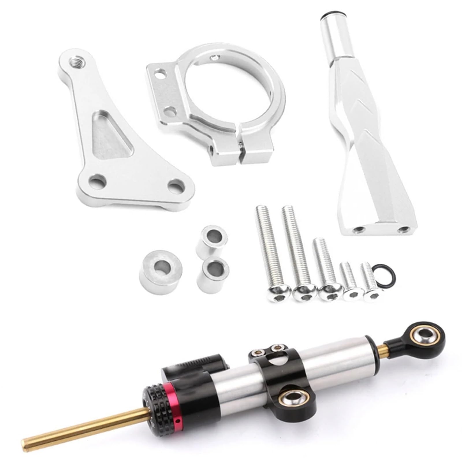 Für H┐onda CB150R Motorrad Einstellbare Lenkstabilisator Dämpfer Halterung Montagesatz Basis CNC Aluminium Zubehör Motorrad Lenkungsdämpfer(L) von BOSDF