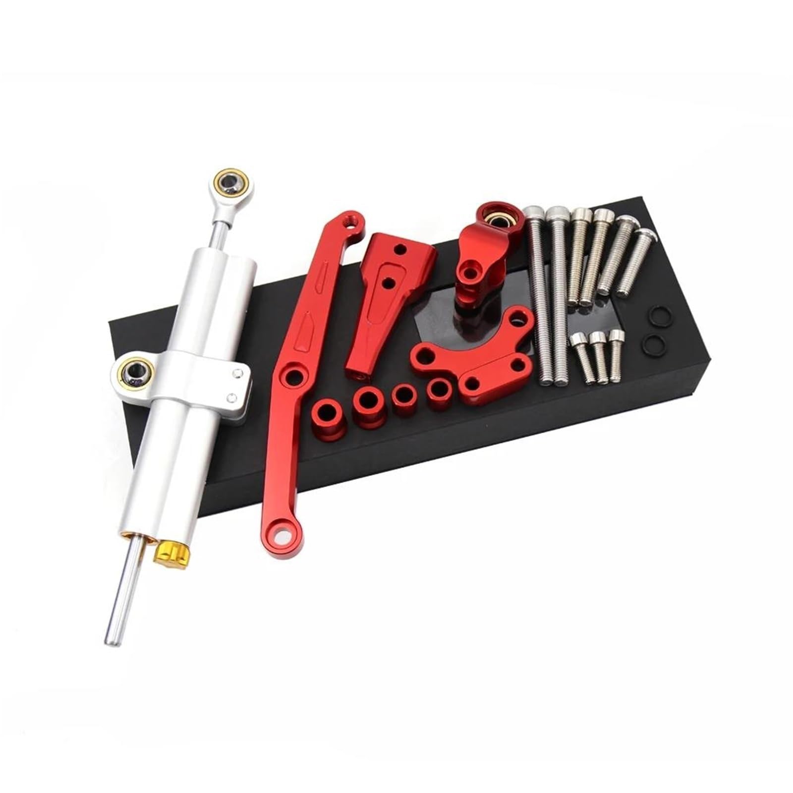 Für H┐onda CB650R CB 650 R 2018 2019 2020 2021 Motorrad CNC Aluminium Lenkstabilisator Dämpfer Montagehalterung Kit Motorrad Lenkungsdämpfer(M) von BOSDF