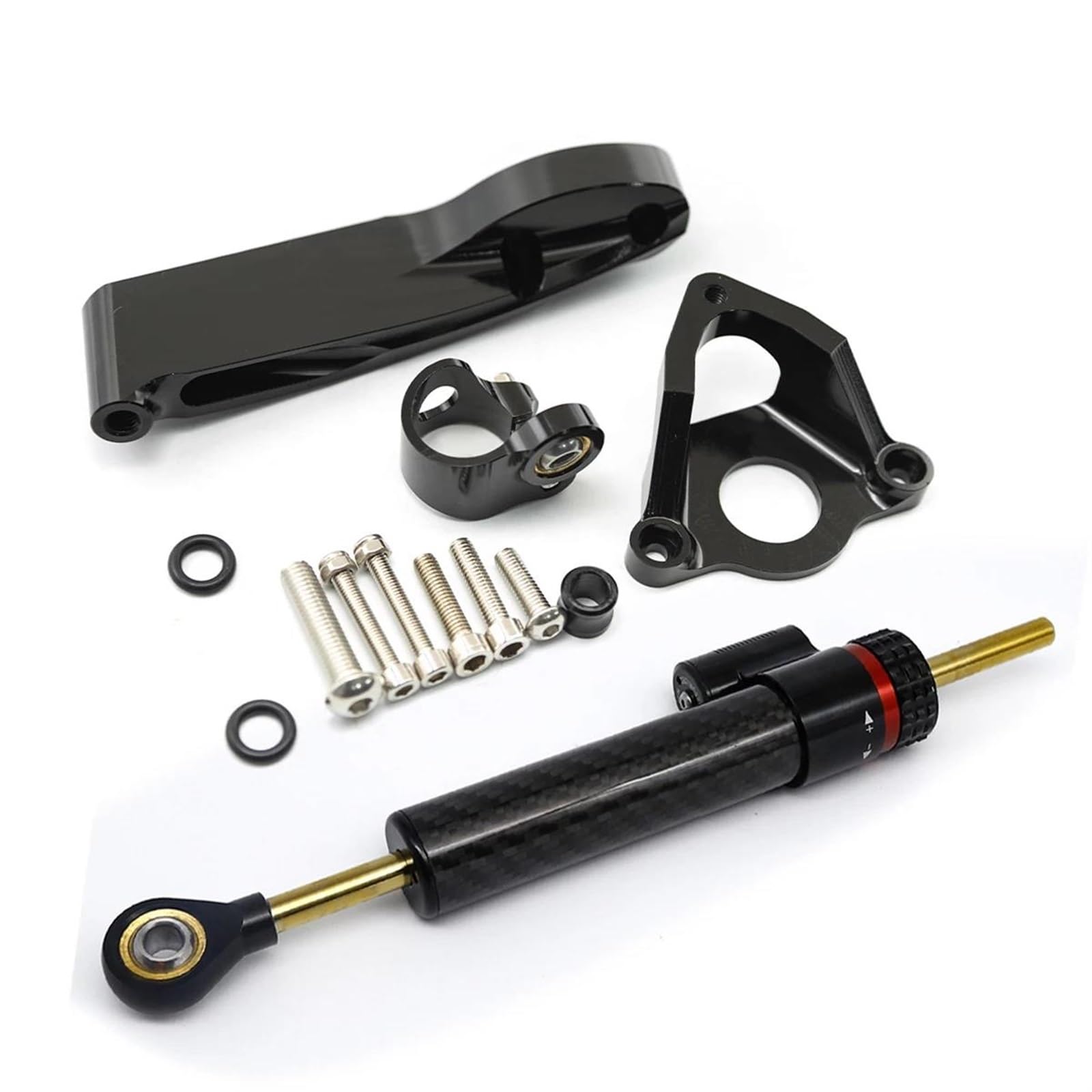 Für H┐onda CBR600RR C┐BR 600 RR C┐BR 600RR 2005 2006 Motorrad Faser Carbon Lenkungsdämpfer Stabilisator Sicherheitskontrollhalterung Motorrad Lenkungsdämpfer(D) von BOSDF