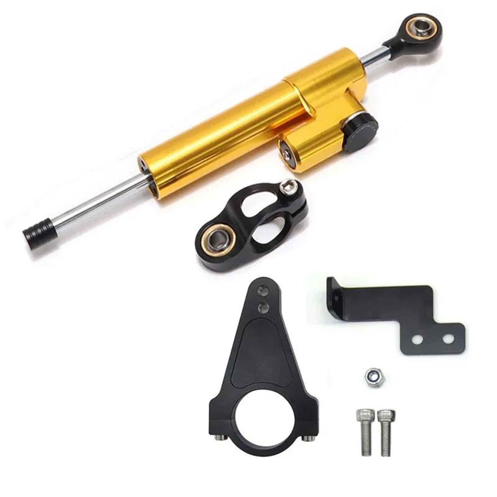 Für Inxing V7 V5 Teil Universal Motorrad Einstellbare Lenkung Dämpfer Elektrische Roller Directional Lenkung Dämpfer Halterung Motorrad Lenkungsdämpfer(Damper+Mount Bracket E) von BOSDF