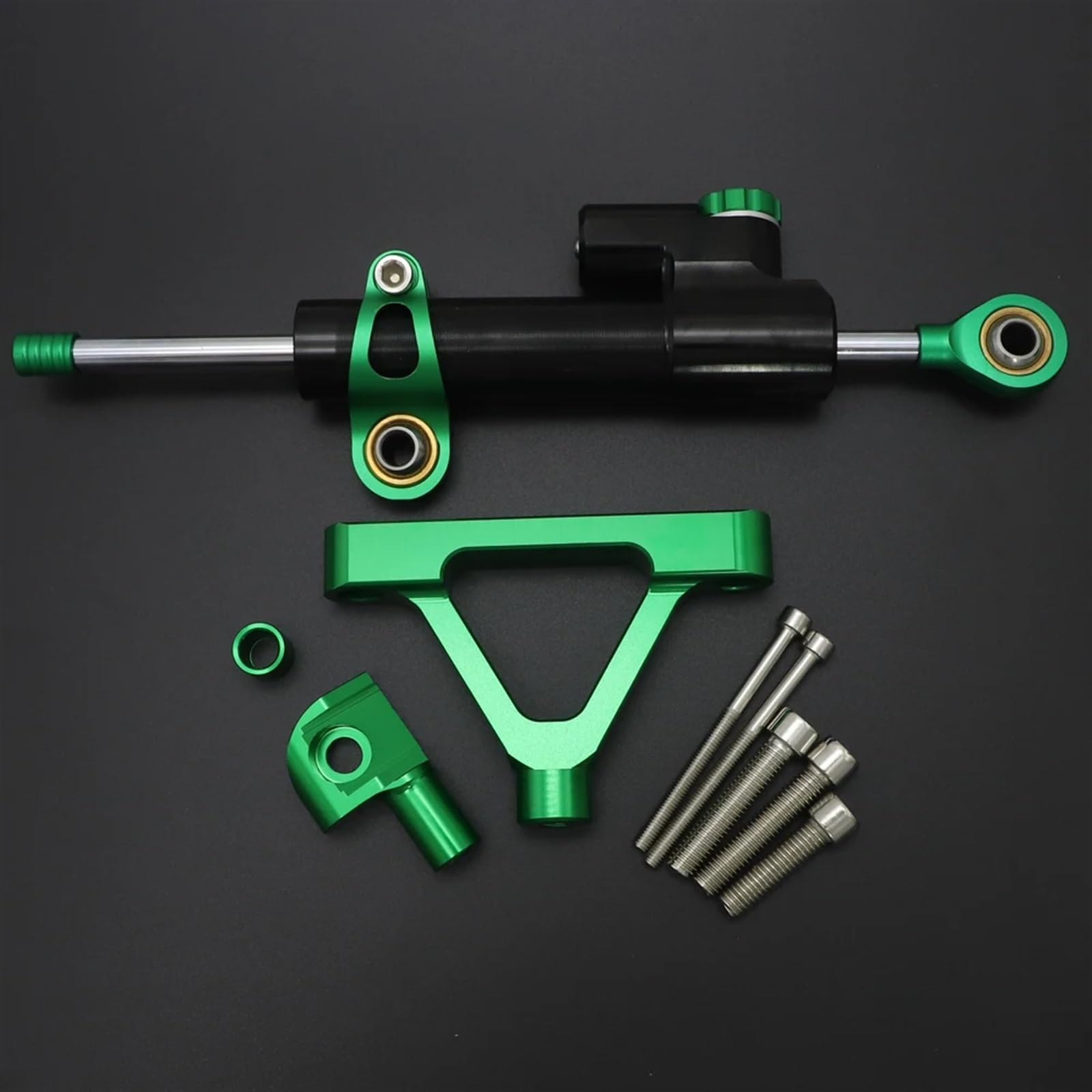 Für K┐AWASAKI ZX6R 2007-2008 Motorrad CNC Stabilisator Dämpfer Komplette Lenkungsmontagehalterung Motorrad Lenkungsdämpfer(E) von BOSDF