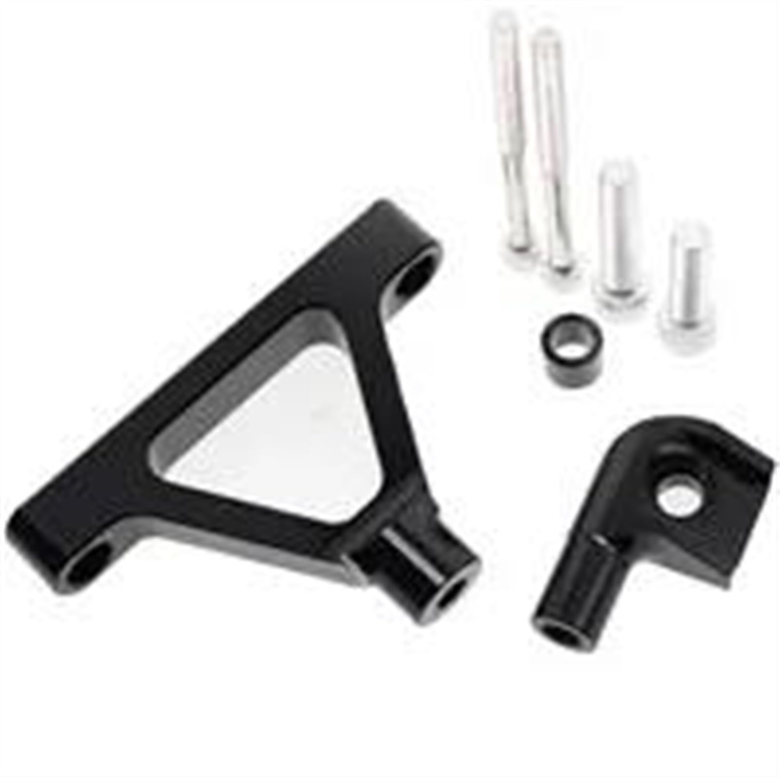 Für K┐awasaki N┐inja ZX6R ZX 6R 2007-2008 CNC Aluminium Motorrad Lenkungsdämpfer Stabilisator Halterung Montage Unterstützung Kit Halter Motorrad Lenkungsdämpfer(Black) von BOSDF