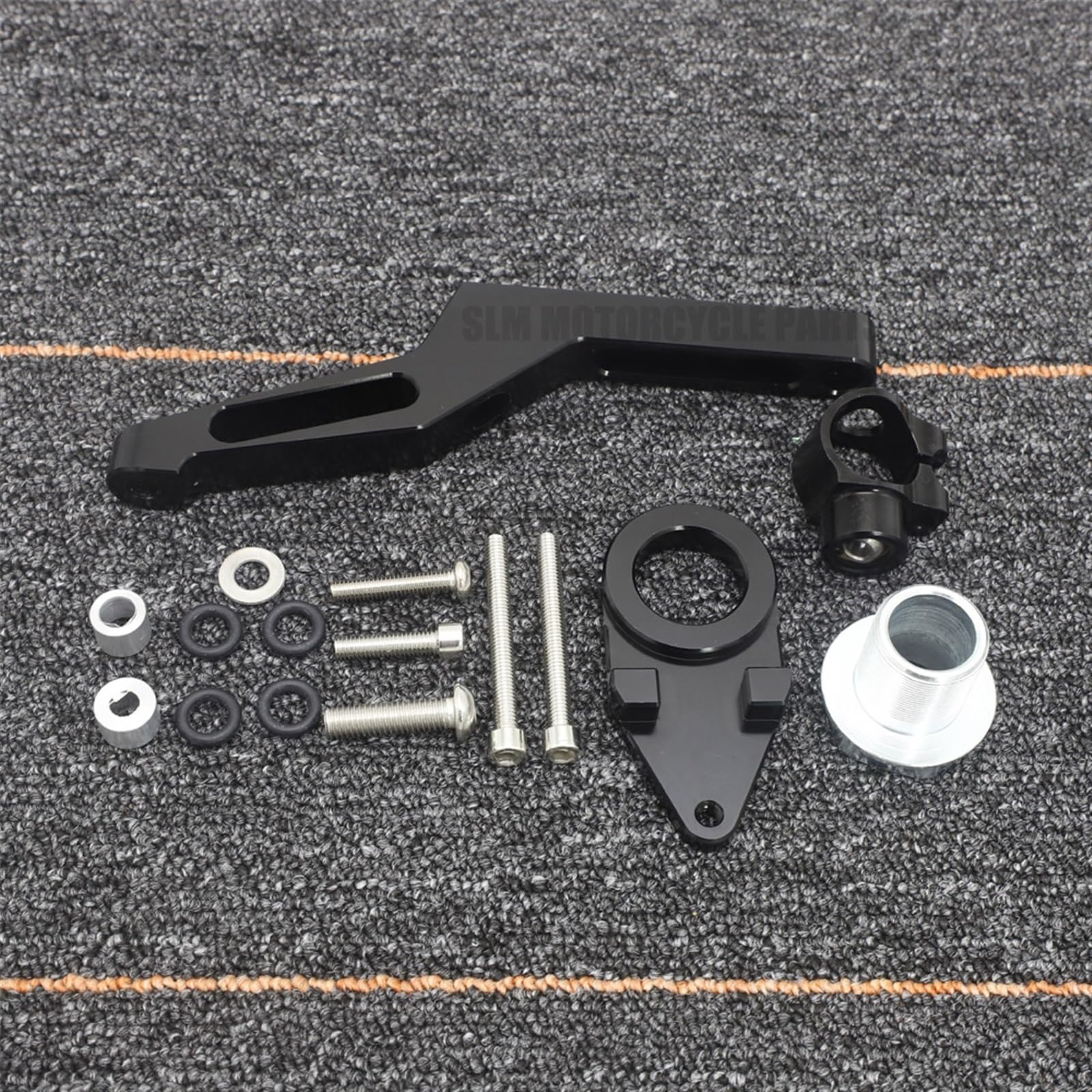 Für K┐awasaki ZX6R ZX-6R 2009-2022 2021 2020 CNC Motorrad Einstellbares Zubehör Lenkung Stabilisieren Dämpfer Halterung Montage Kit Motorrad Lenkungsdämpfer(Black) von BOSDF