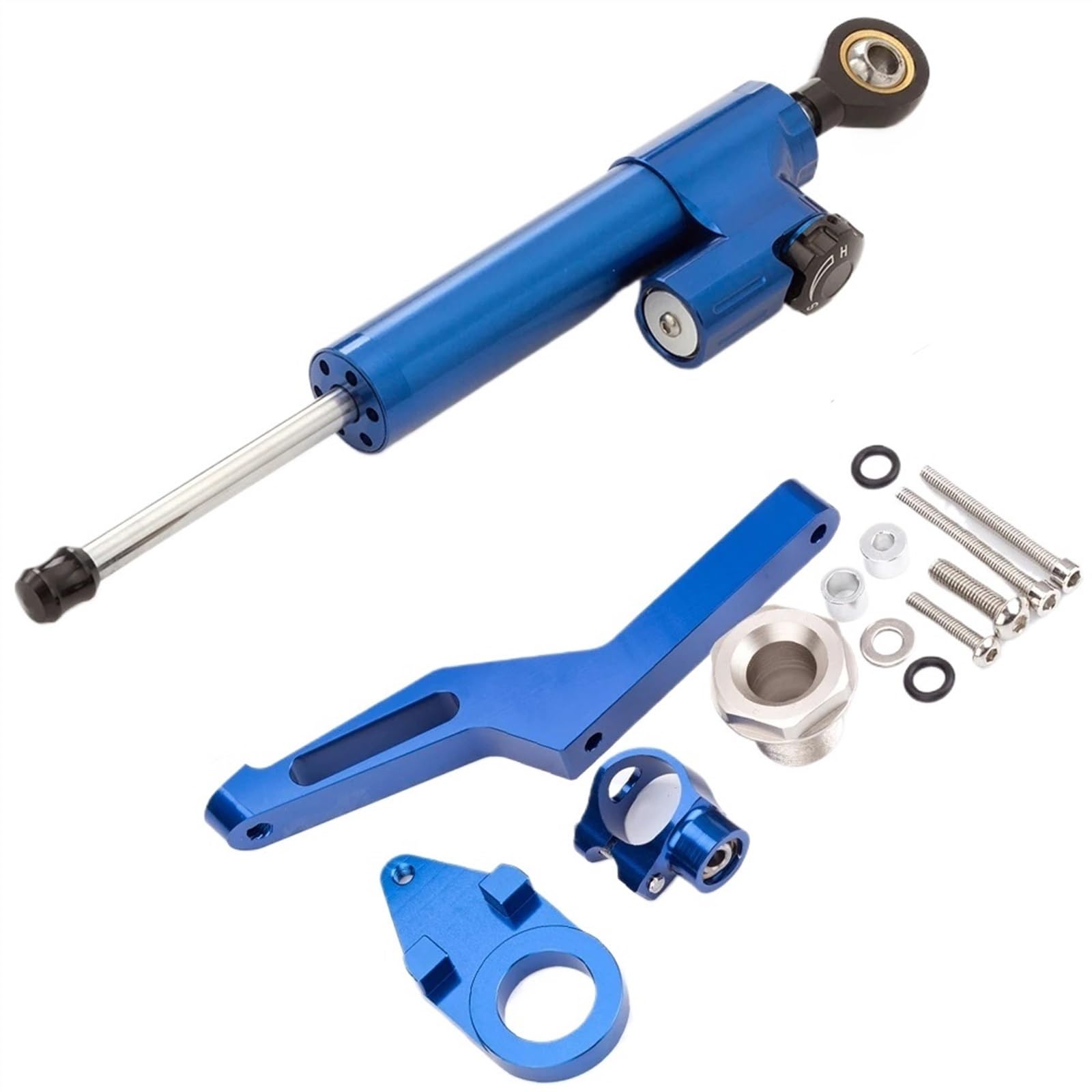 Für K┐awasaki ZX6R ZX-6R N┐inja 600 ZX636 2009–2021. Lenkungsdämpfer, Motorrad-Stabilisierungsdämpferhalterungs-Montagesatz Motorrad Lenkungsdämpfer(Blue) von BOSDF