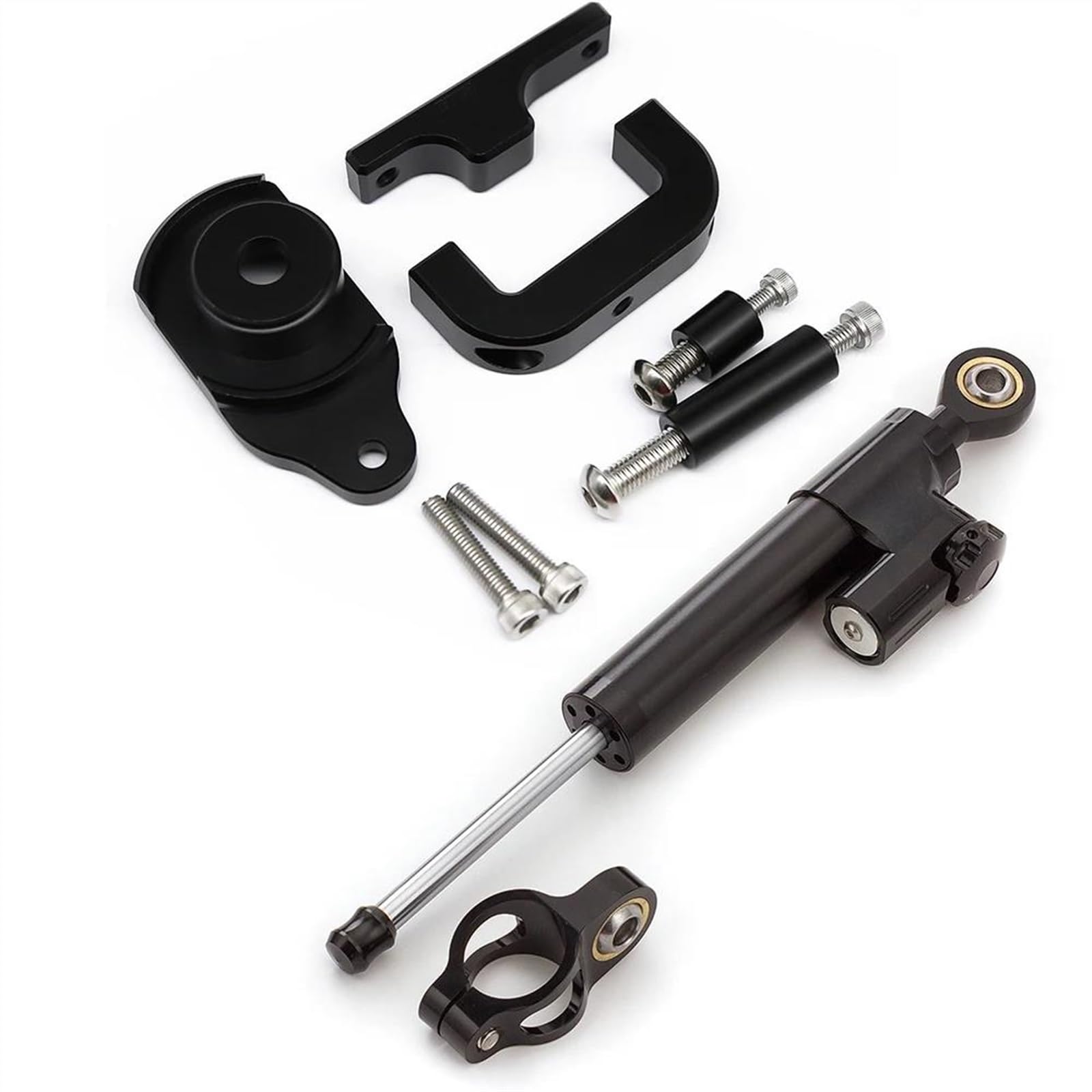 Für Kaabo Mantis 8/10 Elektroroller CNC-Stabilisator Dämpfer Lenkungshalterung Montagehalterung Halter Support Kit Set Motorrad Lenkungsdämpfer(C) von BOSDF