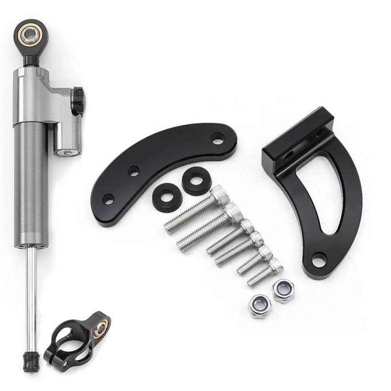 Für Kaabo Mantis King GT Elektroroller Lenkungsdämpfer Halterung Montageunterstützung Stoßdämpfer Kit Zubehör Motorrad Lenkungsdämpfer(Damper n Bracket A) von BOSDF