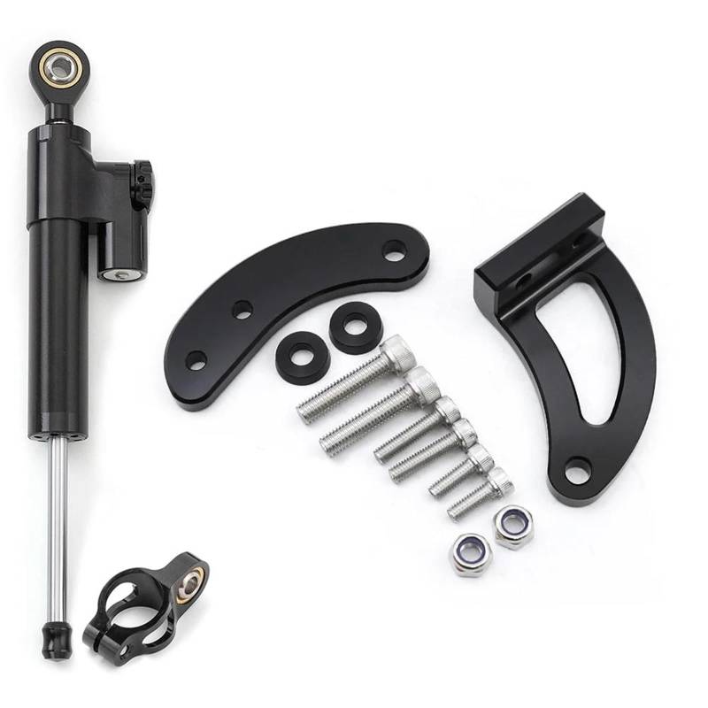 Für Kaabo Mantis King GT Elektroroller Lenkungsdämpfer Halterung Montageunterstützung Stoßdämpfer Kit Zubehör Motorrad Lenkungsdämpfer(Damper n Bracket B) von BOSDF