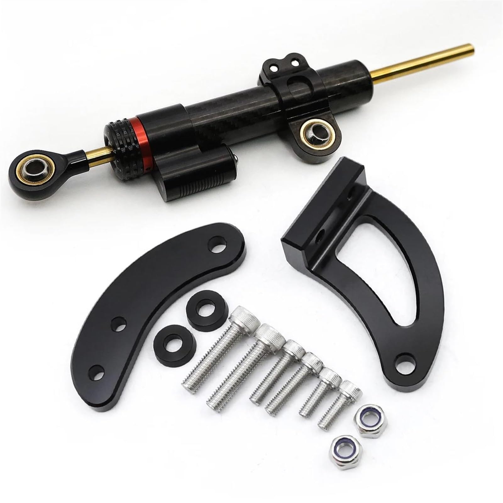 Für Kaabo Mantis King GT Elektroroller Lenkungsdämpfer Halterung Montageunterstützung Stoßdämpfer Kit Zubehör Motorrad Lenkungsdämpfer(Damper n Bracket C) von BOSDF