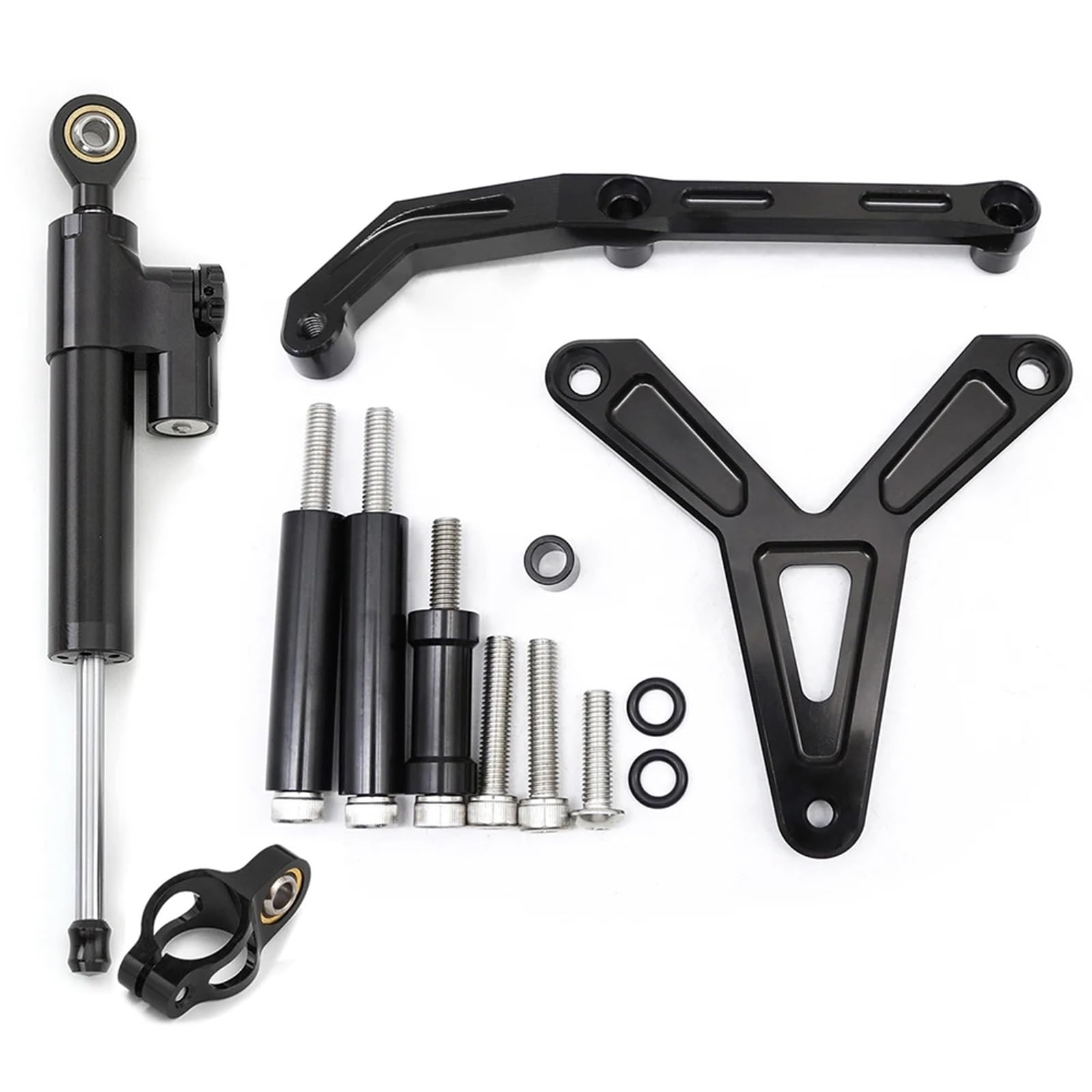 Für Y┐AMAHA MT09 FZ09 2021-2023 CNC Aluminium Motorrad Lenkungsdämpfer Stabilisator Halterung Montage Unterstützung Kit Halter Motorrad Lenkungsdämpfer(A) von BOSDF