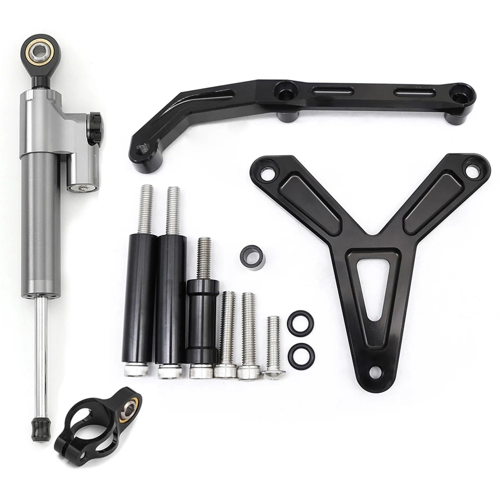 Für Y┐AMAHA MT09 FZ09 2021-2023 CNC Aluminium Motorrad Lenkungsdämpfer Stabilisator Halterung Montage Unterstützung Kit Halter Motorrad Lenkungsdämpfer(B) von BOSDF