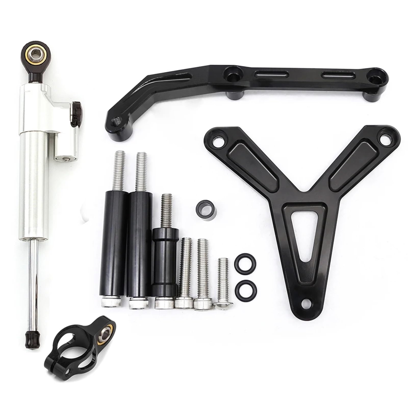 Für Y┐AMAHA MT09 FZ09 2021-2023 CNC Aluminium Motorrad Lenkungsdämpfer Stabilisator Halterung Montage Unterstützung Kit Halter Motorrad Lenkungsdämpfer(C) von BOSDF