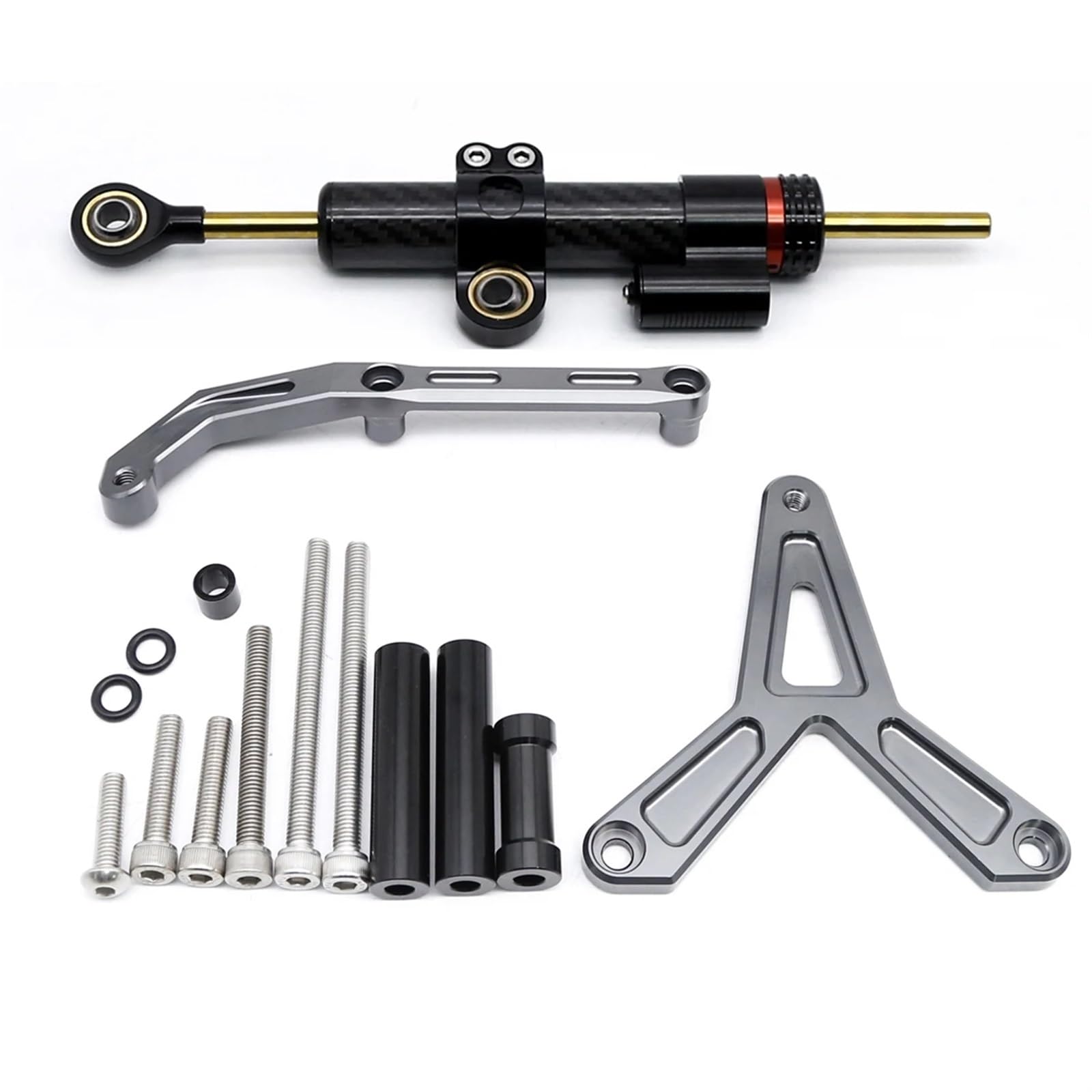 Für Y┐AMAHA MT09 FZ09 2021-2023 CNC Aluminium Motorrad Lenkungsdämpfer Stabilisator Halterung Montage Unterstützung Kit Halter Motorrad Lenkungsdämpfer(G) von BOSDF