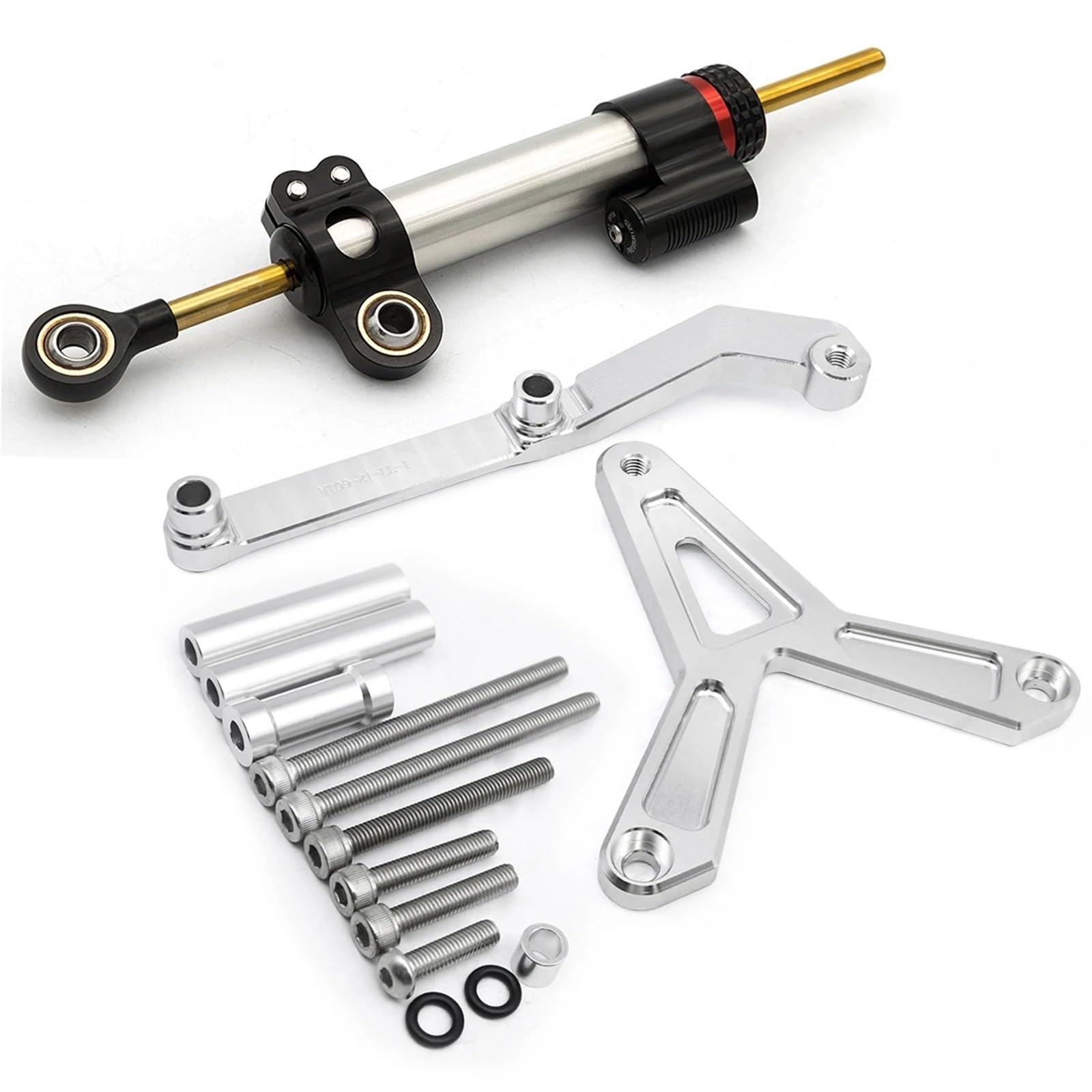 Für Y┐AMAHA MT09 FZ09 2021-2023 CNC Aluminium Motorrad Lenkungsdämpfer Stabilisator Halterung Montage Unterstützung Kit Halter Motorrad Lenkungsdämpfer(I) von BOSDF