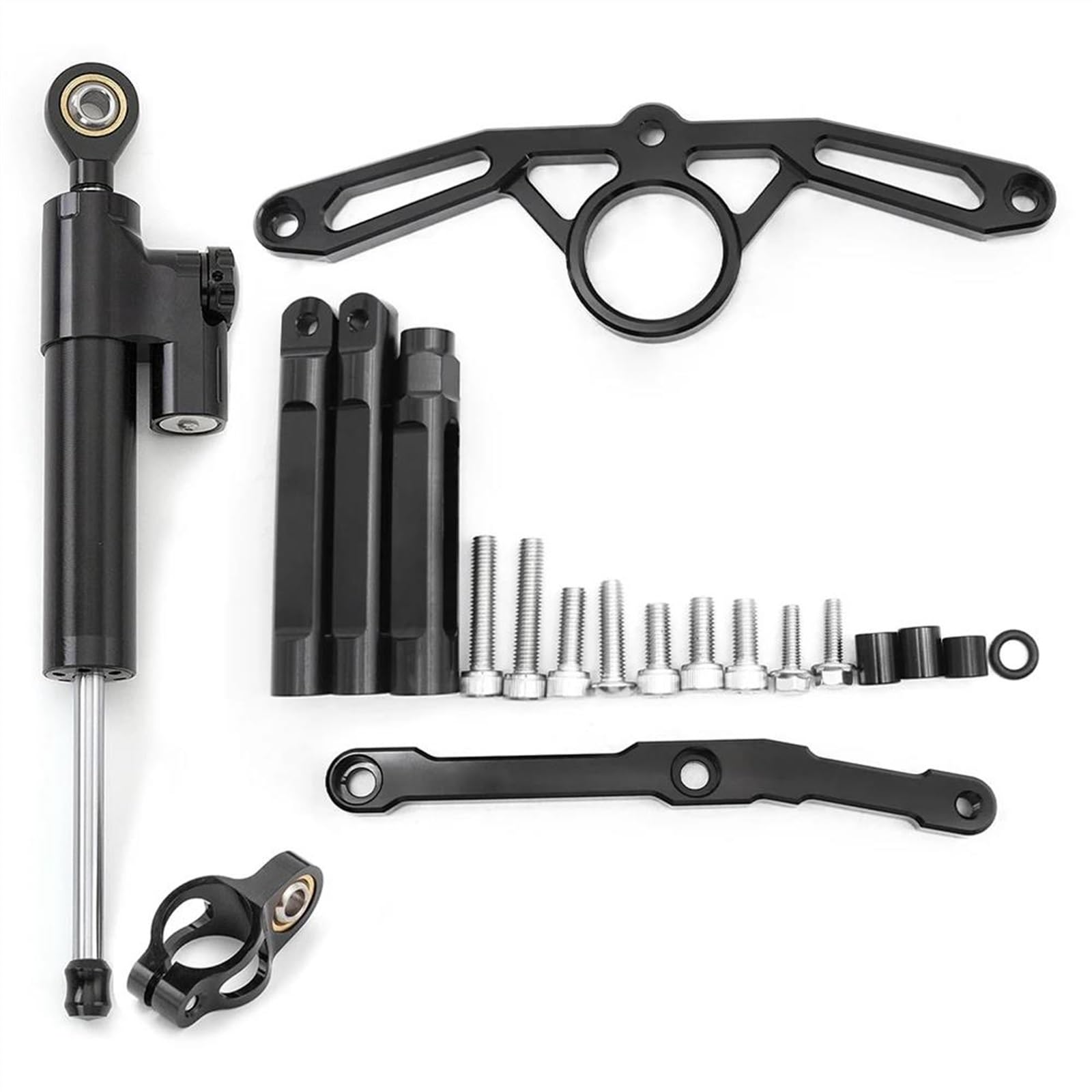 Für Y┐AMAHA MT09 FZ09 2021-2023 Motorrad Lenkungsdämpfer CNC Aluminium Stabilisator Halterung Montageunterstützung Kit Halter Motorrad Lenkungsdämpfer(B) von BOSDF