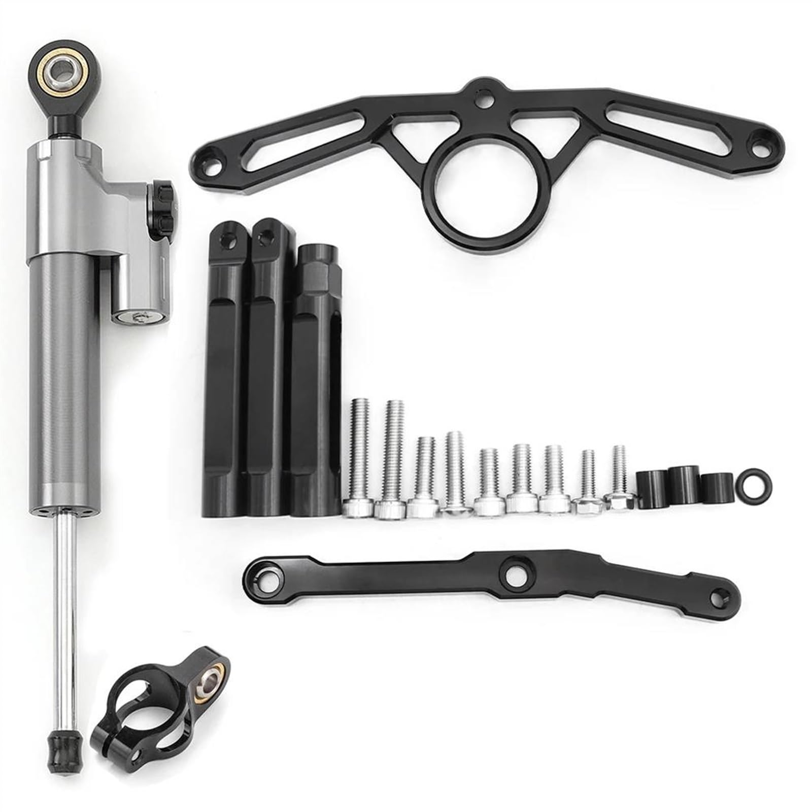 Für Y┐AMAHA MT09 FZ09 2021-2023 Motorrad Lenkungsdämpfer CNC Aluminium Stabilisator Halterung Montageunterstützung Kit Halter Motorrad Lenkungsdämpfer(F) von BOSDF