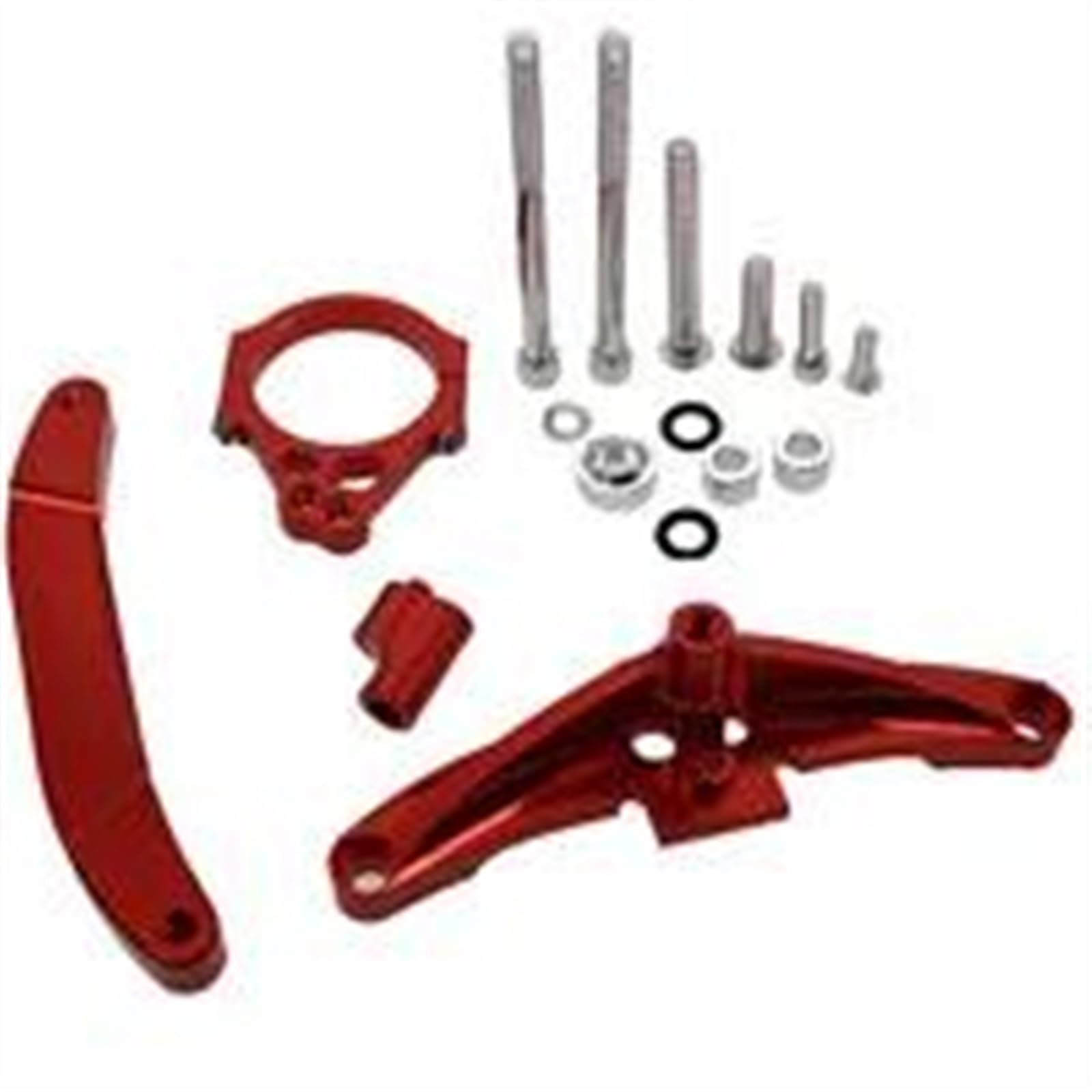 Für Y┐amaha FZ1 F┐Azer 2006-2015 CNC Aluminium Motorrad Lenkungsdämpfer Stabilisator Halterung Montageunterstützung Kit Halter Motorrad Lenkungsdämpfer(Red) von BOSDF