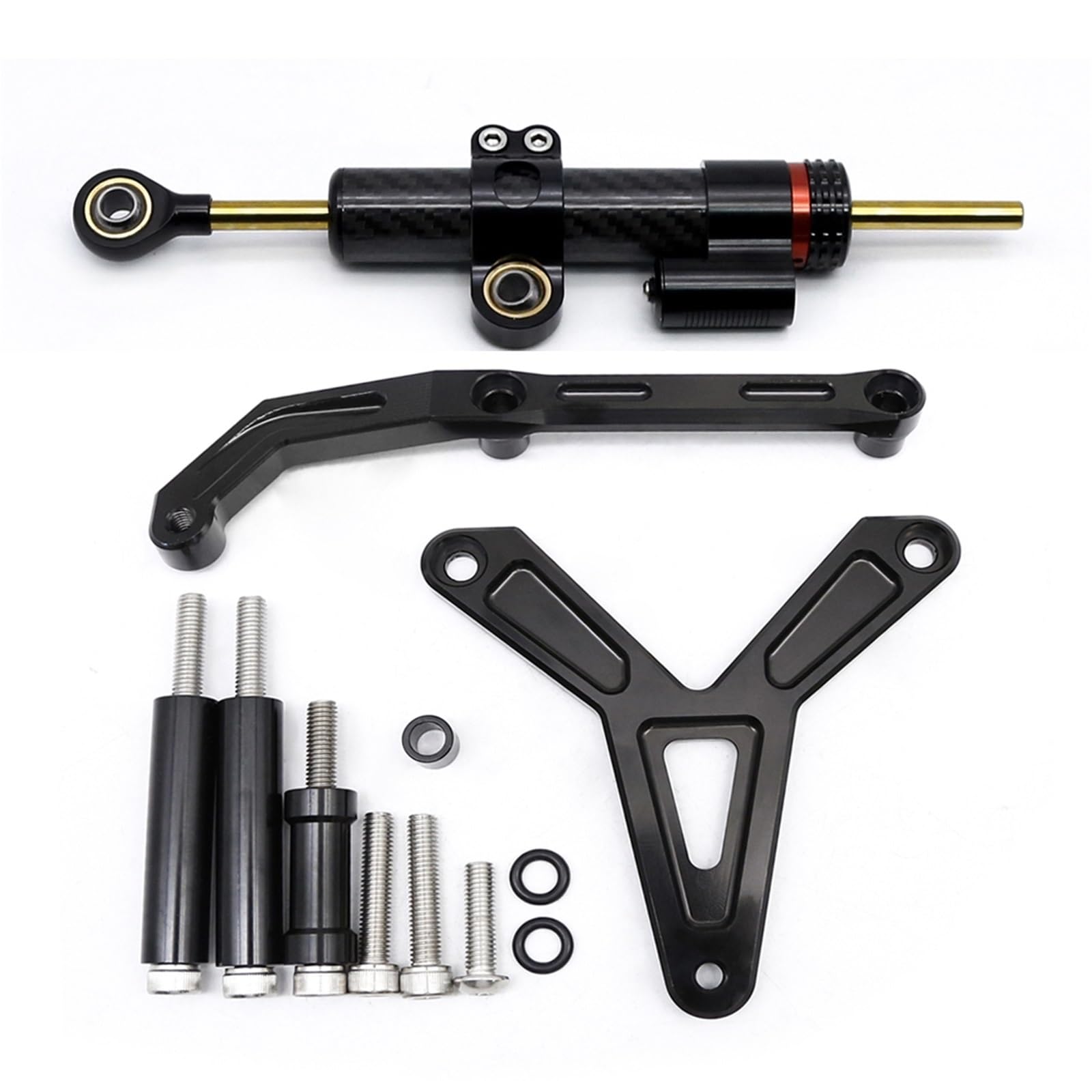 Für Y┐amaha T┐Racer 9 900 MT-09 MT09 2021 2022 2023 Motorrad Stabilisator Lenkung Dämpfer Halterung Montage Kit Unterstützung Zubehör Motorrad Lenkungsdämpfer(Damper n Bracket b) von BOSDF