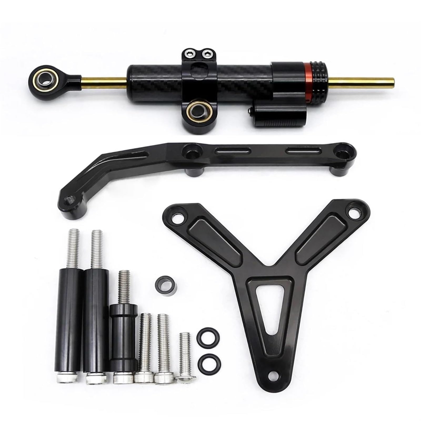 Für Y┐amaha T┐Racer 900 MT-09 MT09 2021 2022 2023 Motorrad Stabilisator Lenkung Dämpfer Halterung Montage Kit Unterstützung Zubehör Motorrad Lenkungsdämpfer(Damper n Bracket A) von BOSDF