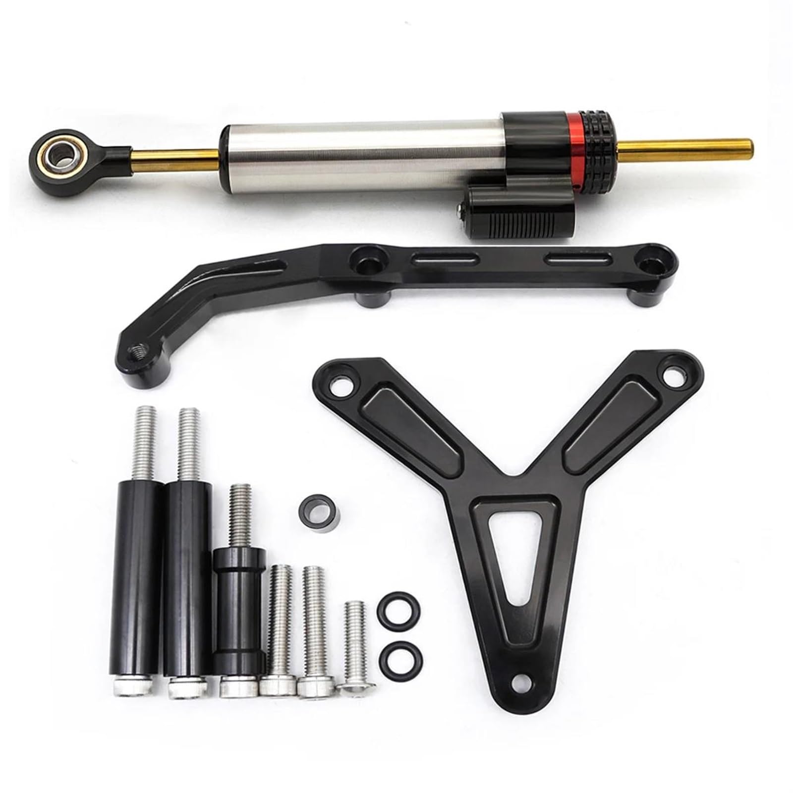 Für Y┐amaha T┐Racer 900 MT-09 MT09 2021 2022 2023 Motorrad Stabilisator Lenkung Dämpfer Halterung Montage Kit Unterstützung Zubehör Motorrad Lenkungsdämpfer(Damper n Bracket B) von BOSDF