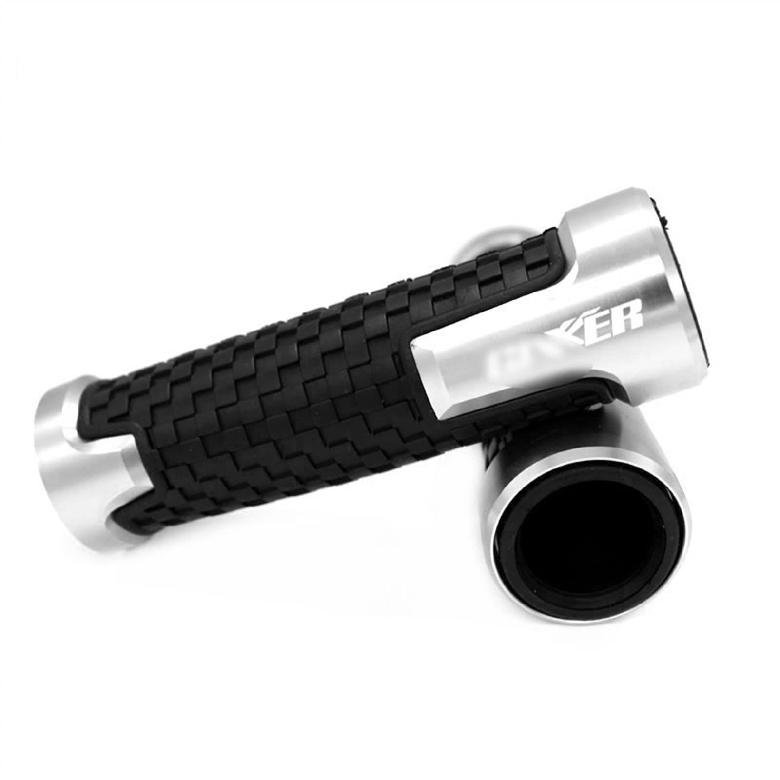 Motorrad Lenkergewichte Für S┐uzuki gixxer 150sf 250sf 155 7/8 '' 22mm Motorrad Griffenden Grips Bar Hand(Silver) von BOSDF