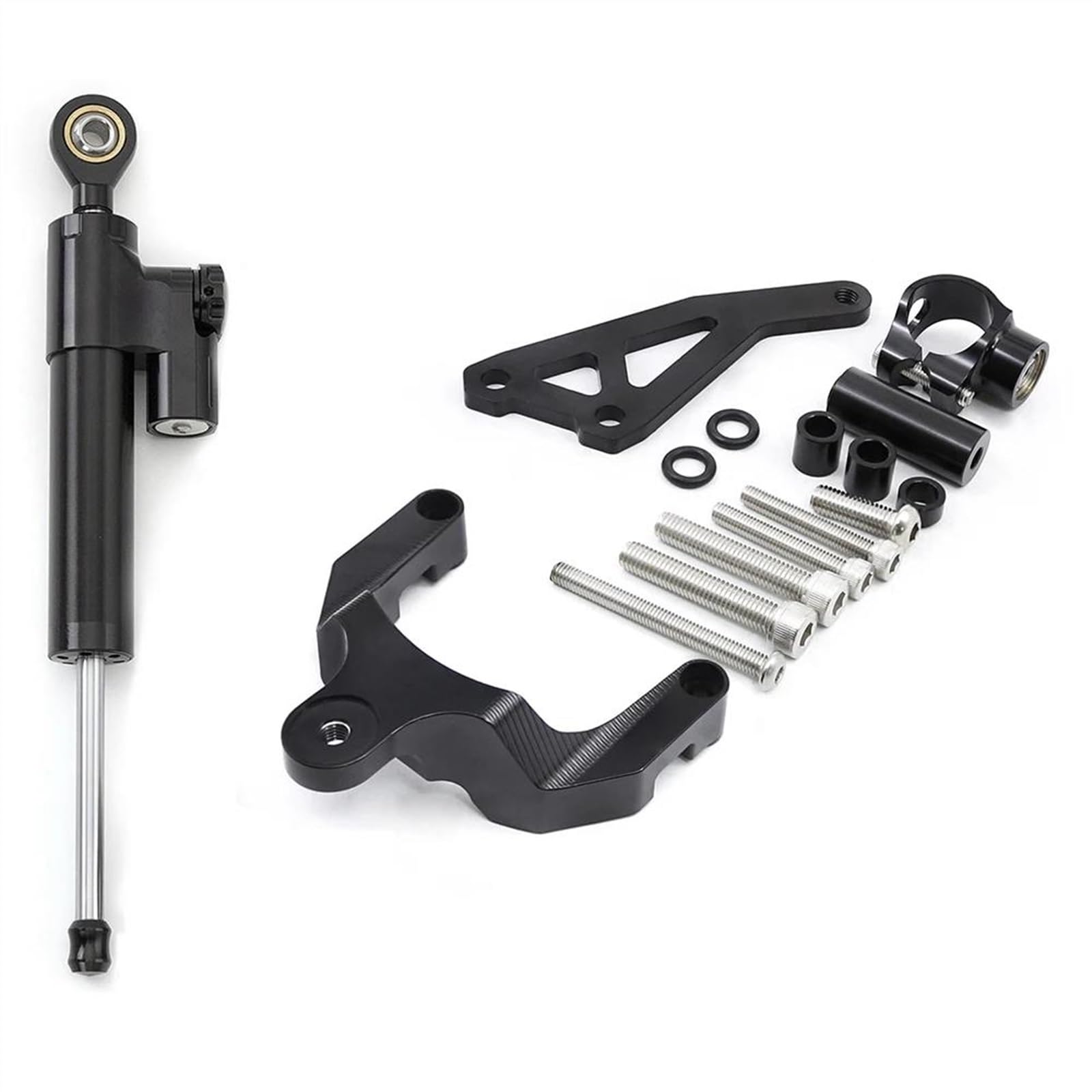 Motorrad Lenkungsdämpfer Für S┐uzuki GSR600 2006-2010 Carbon Motorrad Lenkungsdämpfer CNC Aluminium Stabilisator Halterung Montage Unterstützung Kit Halter(C) von BOSDF