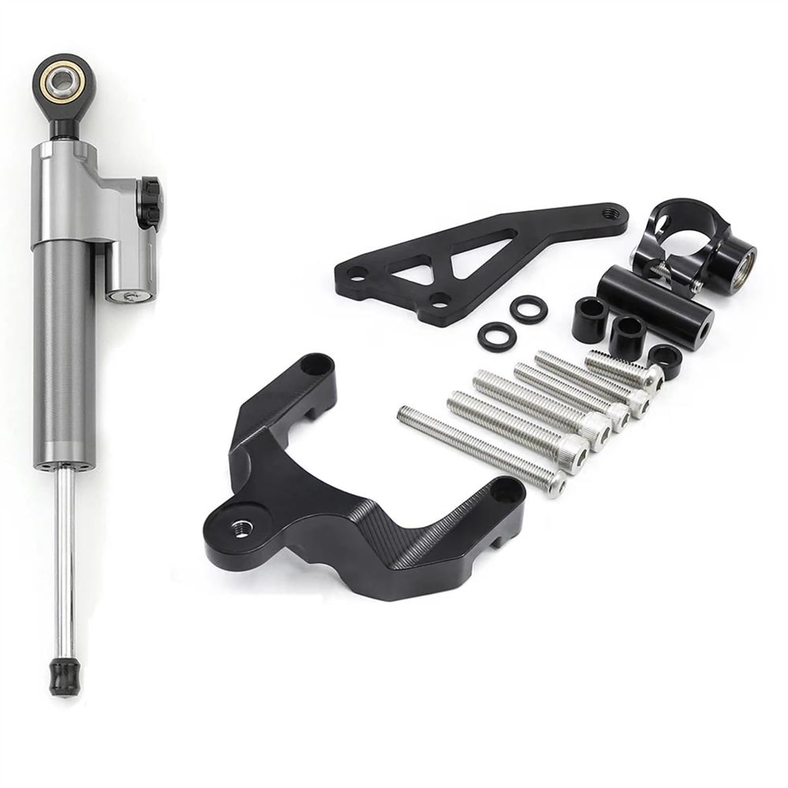 Motorrad Lenkungsdämpfer Für S┐uzuki GSR600 2006-2010 Carbon Motorrad Lenkungsdämpfer CNC Aluminium Stabilisator Halterung Montage Unterstützung Kit Halter(F) von BOSDF