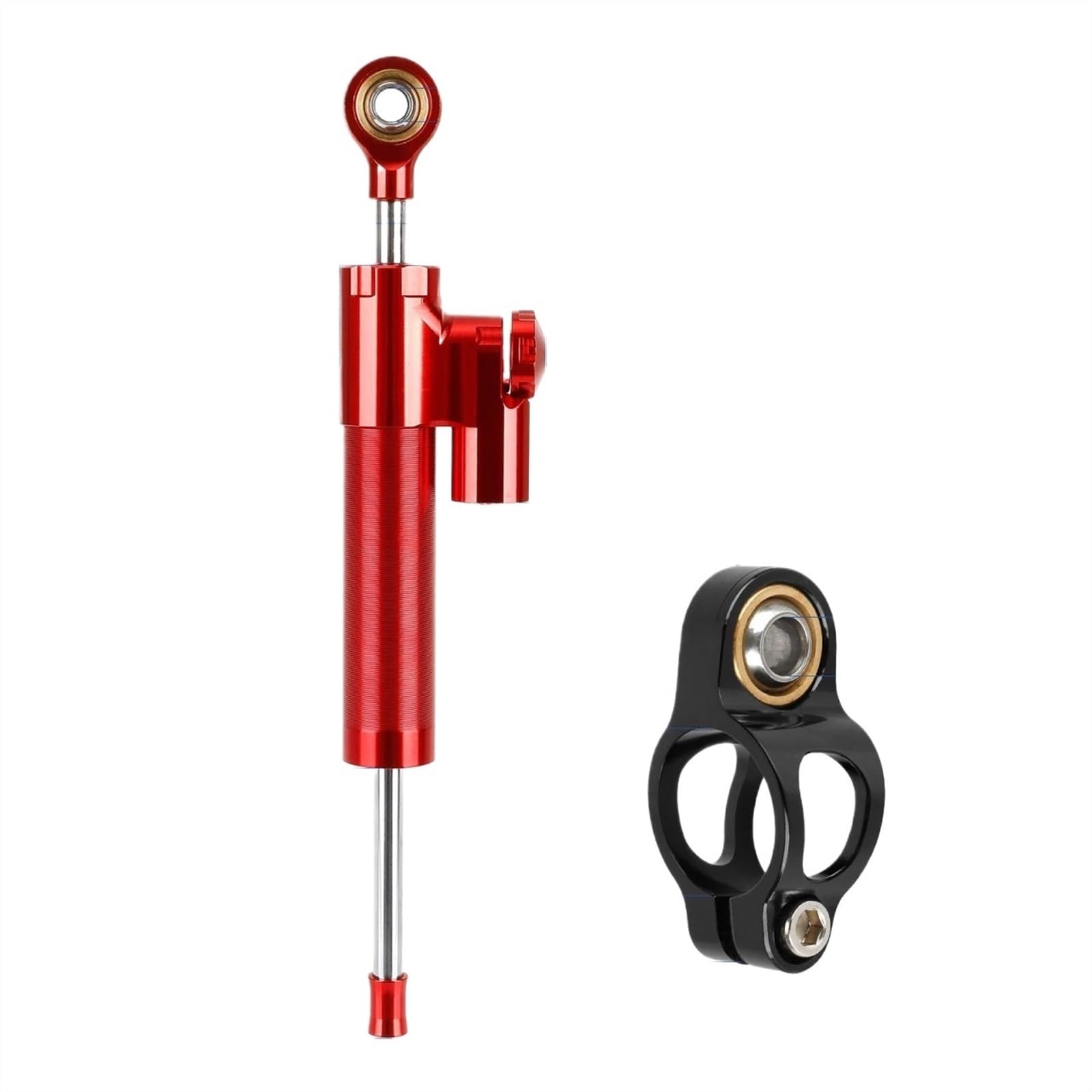 Motorrad Lenkungsdämpfer Für Zero 10X Dualtron Thunder VSETT 10+ Elektroroller Stoßdämpfer Ulip Einstellbarer Motorrad Lenkungsstabilisator Dämpfer(Red) von BOSDF