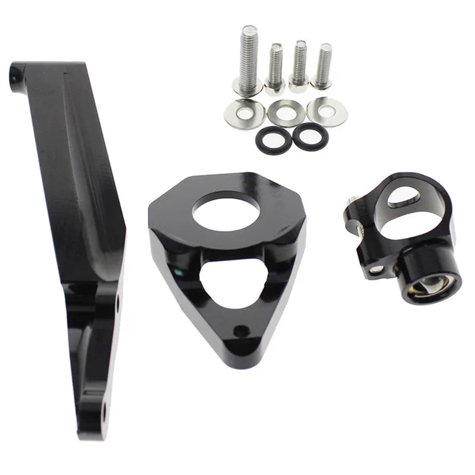 Motorrad Lenkungsdämpfer Passend für H┐onda CBR600RR CBR 600RR 2005–2006 2005 2006. Motorrad-Aluminium-Lenkstabilisierungs-Dämpferhalterungs-Montagesatz(Black) von BOSDF