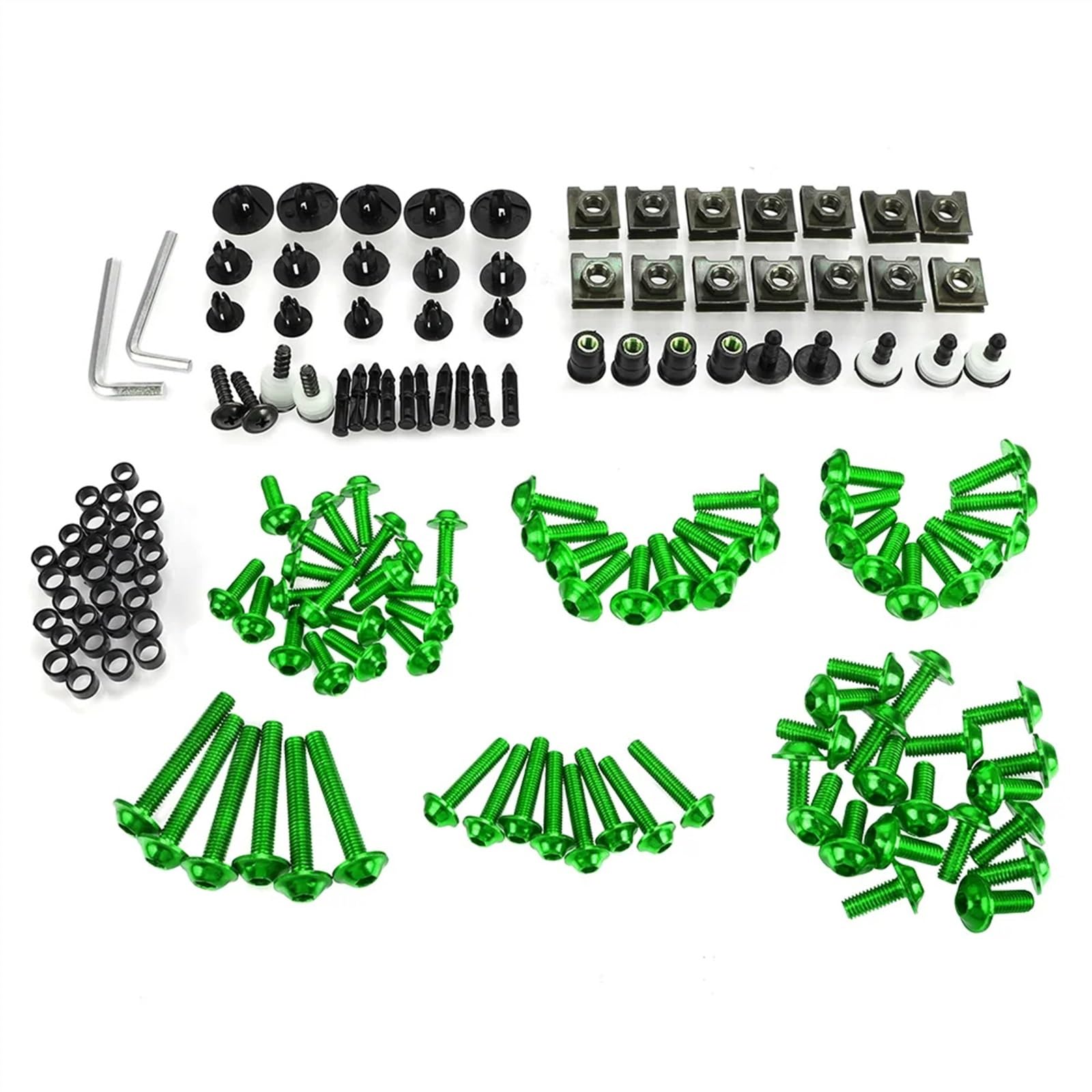 Motorrad Schrauben Set FÜR D┐ucati 695 696 796 M┐ONSTER H┐YPERMOTARD 796 748 Universal-Motorradzubehör Verkleidungsschrauben-Kit Karosseriebefestigungsclips Schrauben(Green) von BOSDF