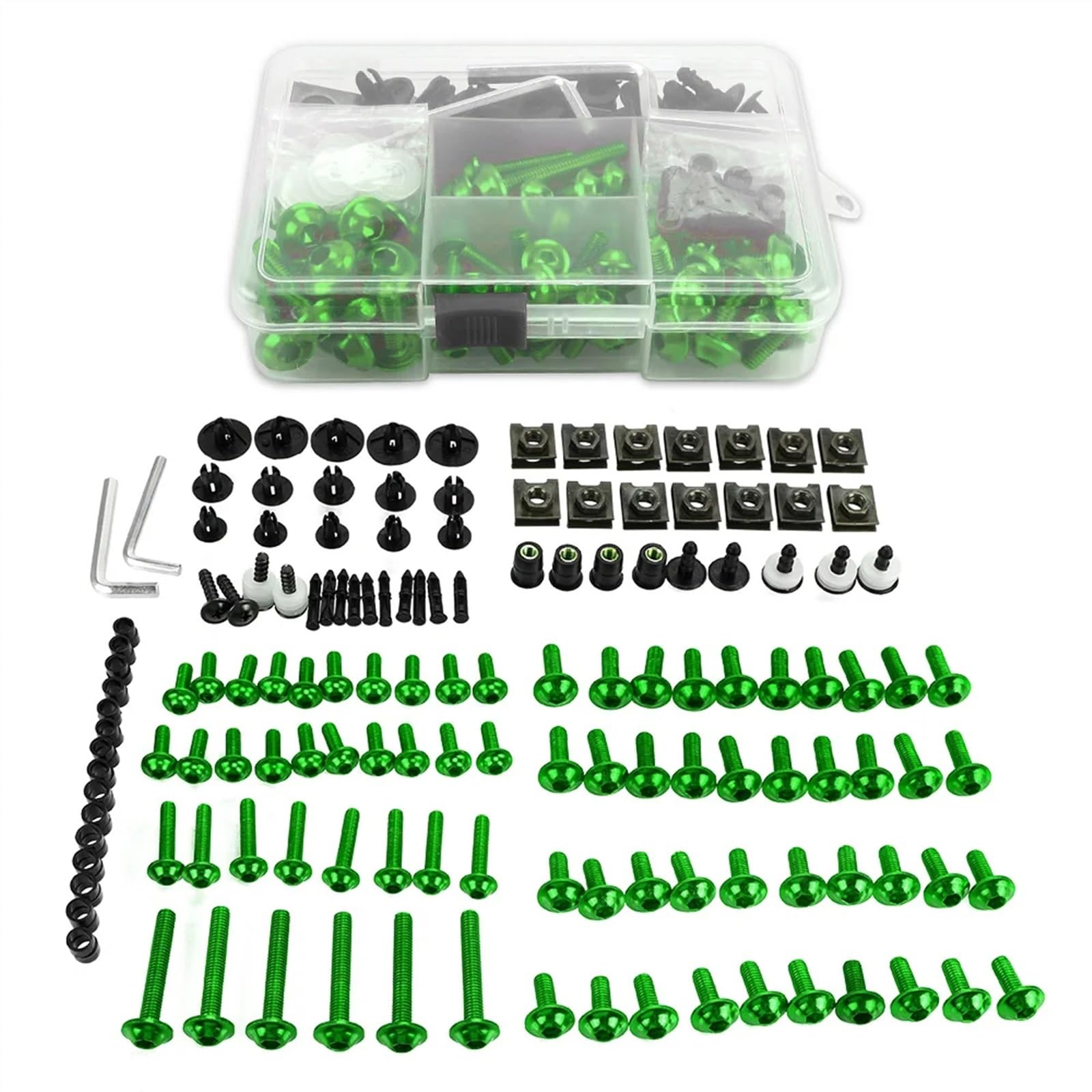 Motorrad Schrauben Set FÜR H-ONDA CB 650R 650 R CB650R 2019-2020 2021 2022 2023 EIN Satz M6 M5 Verkleidungsschrauben Kit Karosserieschrauben Mutter(Green) von BOSDF