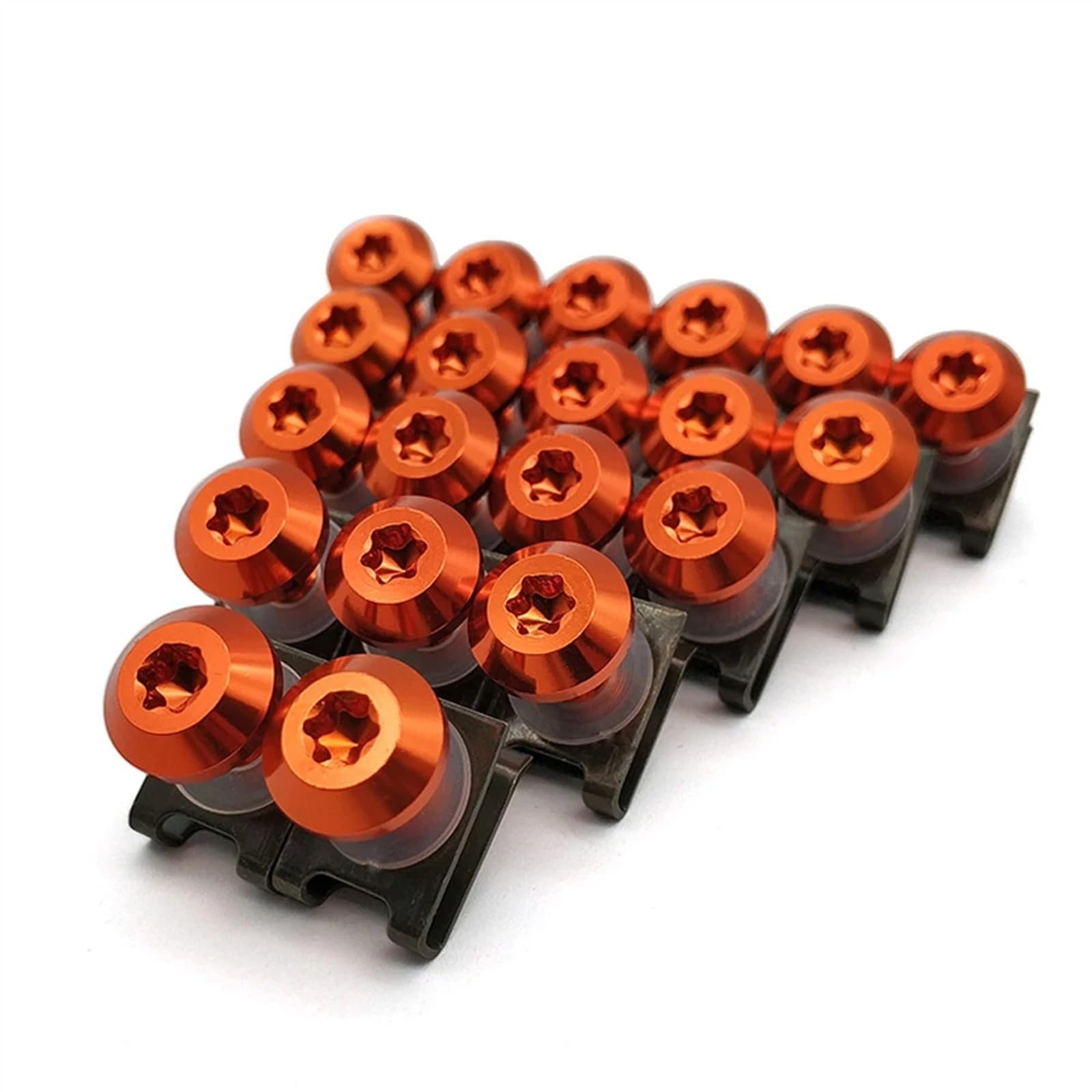 Motorrad Schrauben Set Für G-as G-as EC300 TC125 TE125 gasgas ec 250 Motorrad Verkleidung Aluminu innensechskant Schrauben Clips Körper Frühling Bolzen Kit(Orange) von BOSDF