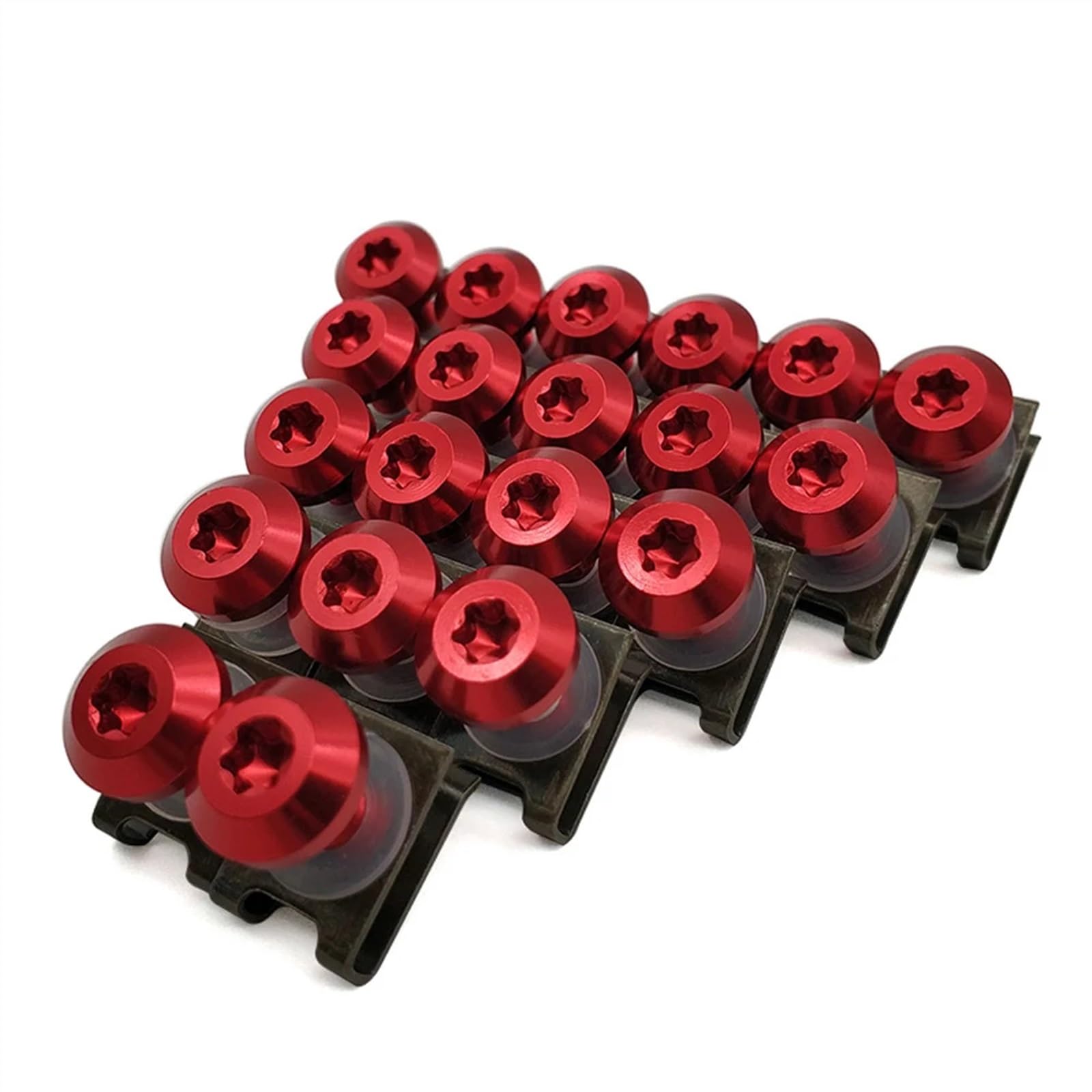 Motorrad Schrauben Set Für K-awasaki V-ERSYS 650 1000 300X KLZ1000 W800 Cafe Motorrad Verkleidung Aluminu Innensechskant Schrauben Clips Körper Feder Bolzen Kit(Red) von BOSDF