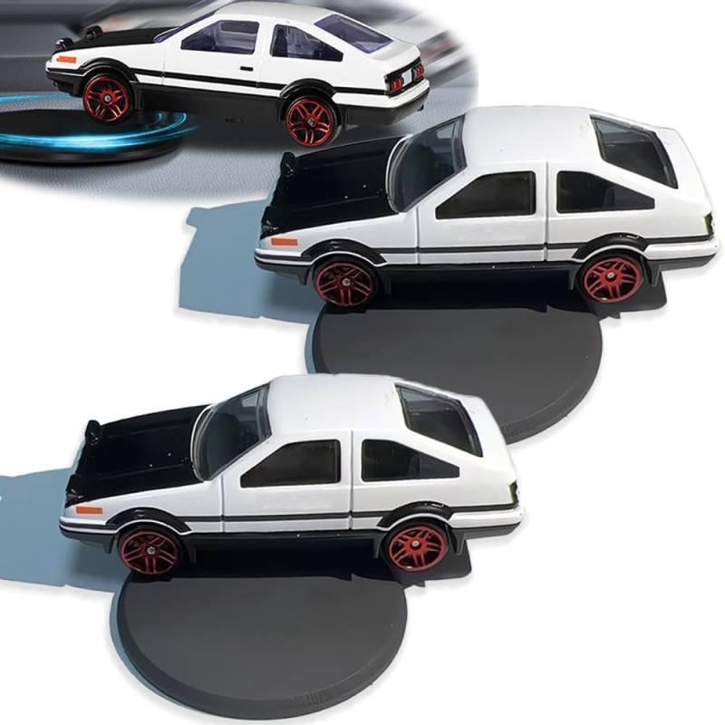 Rotierende Ornamente für Driftautos, Legierungsautomodell AE86 Drift Tail Spin Autoornament, Autoarmaturenbrettdekorationen, Fahrzeugwende und Driftfolge (2PCS) von BOSONS