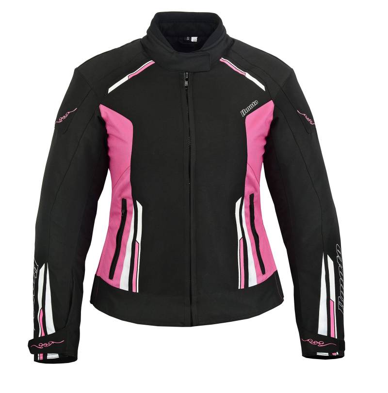 BOSmoto Damen Motorrad Jacke Motorradjacke Textil Schwarz Weiß Gr. M/38 (M) von BOSmoto