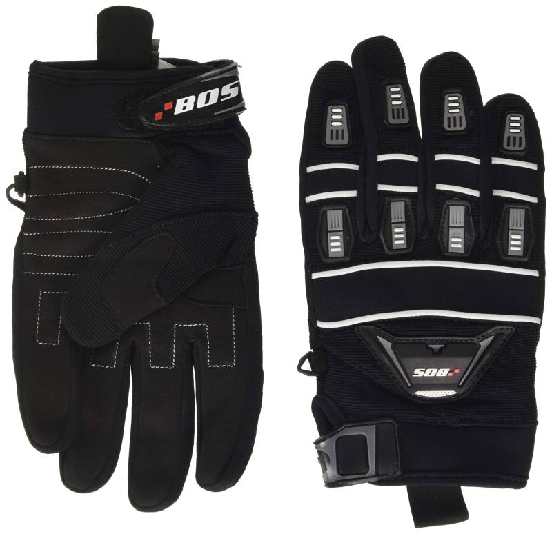 BOSmoto Handschuhe Schwarz Moto Cross Enduro Downhill Mountain Bike Schwarz (M) von BOSmoto