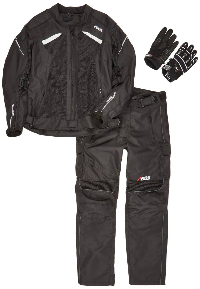 DAMEN MOTORRADKOMBI JACKE + HOSE + HANDSCHUHEN - BIKE MOTORRAD ROCKER TOURING (M) von BOSmoto